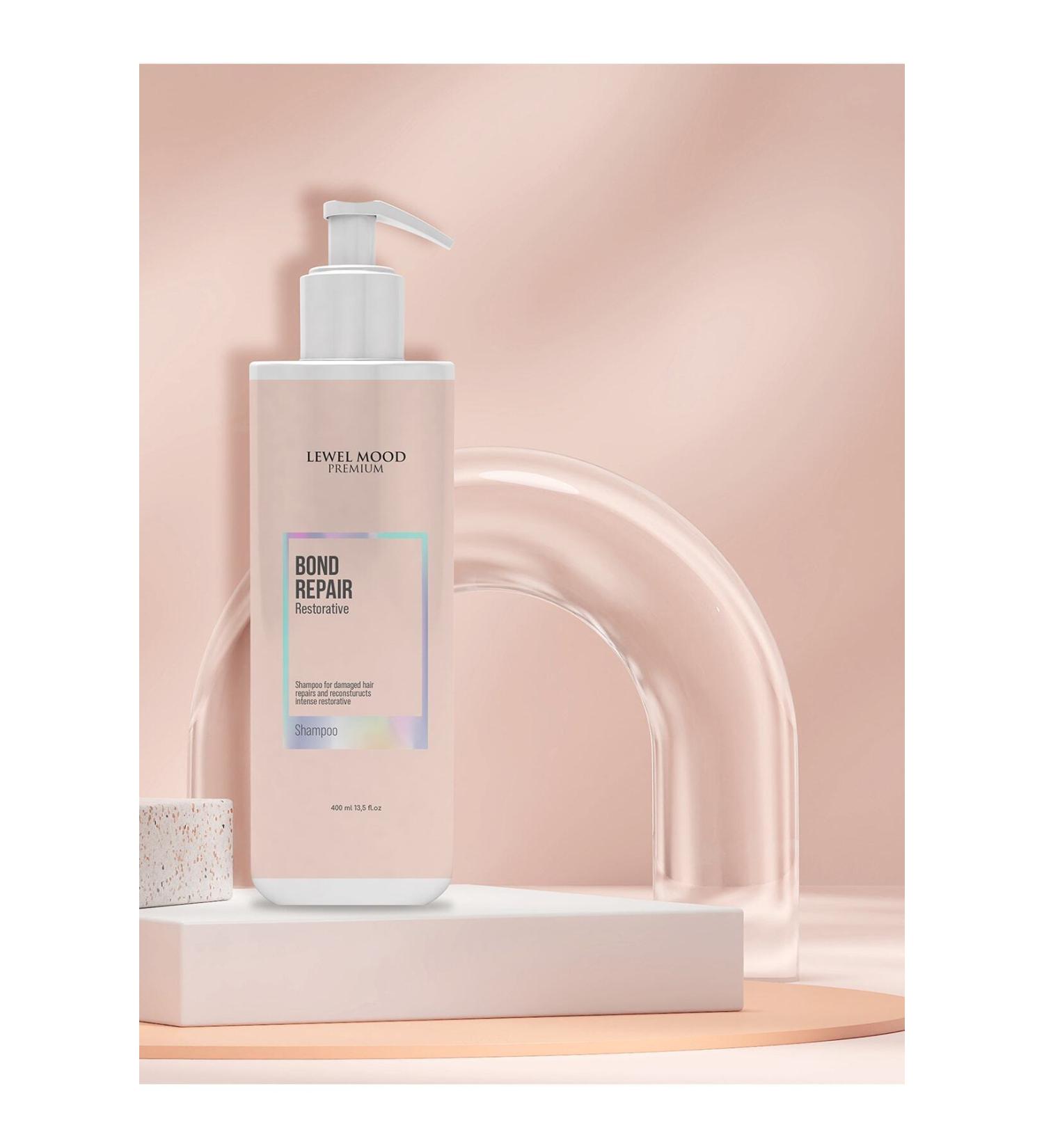 Level Mood Premium Bond Repair Restorative Repair Shampoo for Extremely Damaged Hair 400 ml Level Mode - Buy Online on GoSupps.com