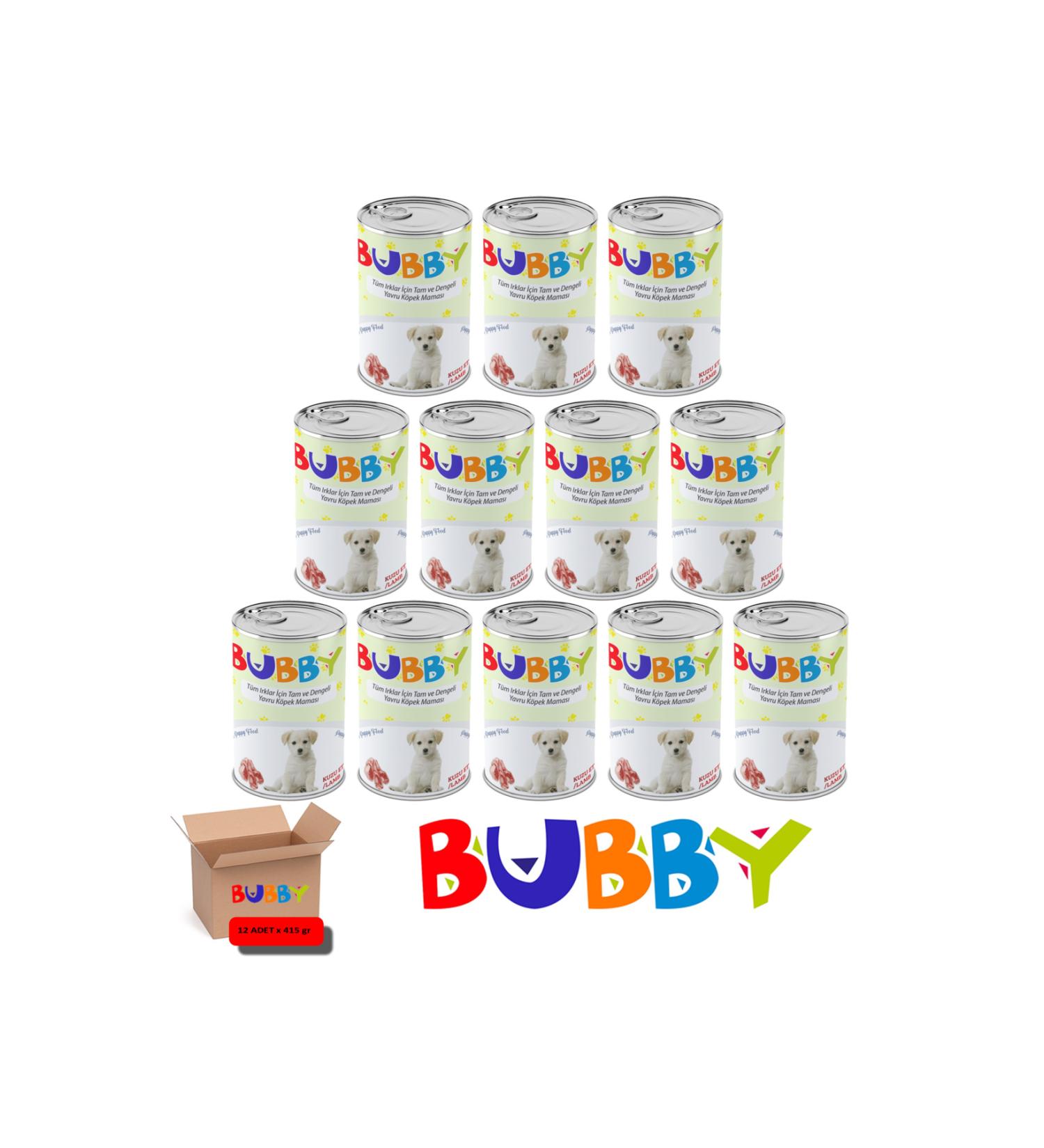 BUBBY LAMB MEAT PUPPY DOG CANNED FOOD 415 GR X 12 PIECES