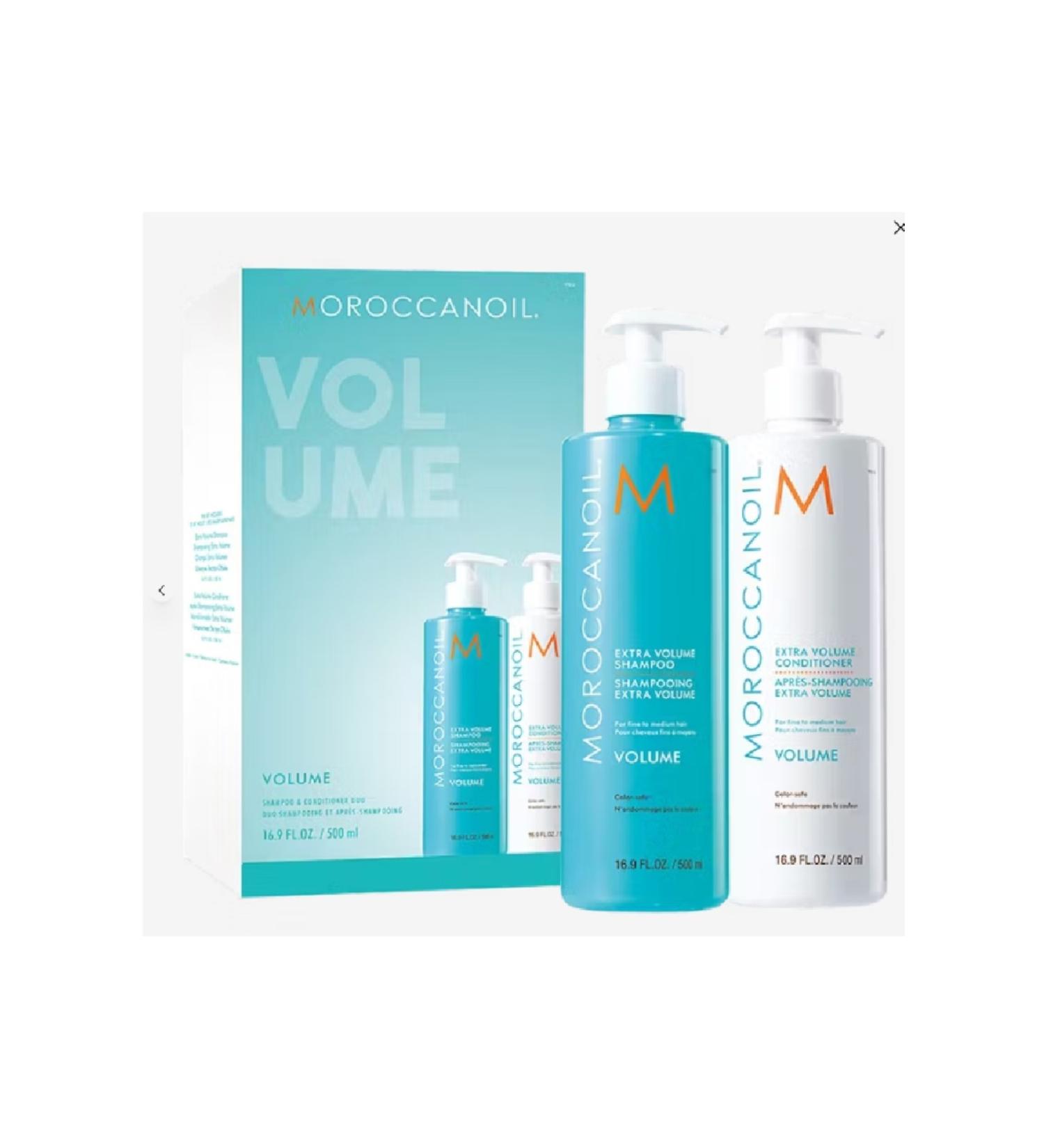 Moroccanoil Volume Hair Shine Argan Oil Shampoo & Conditioner Set 500 ml ECBeauty.X136