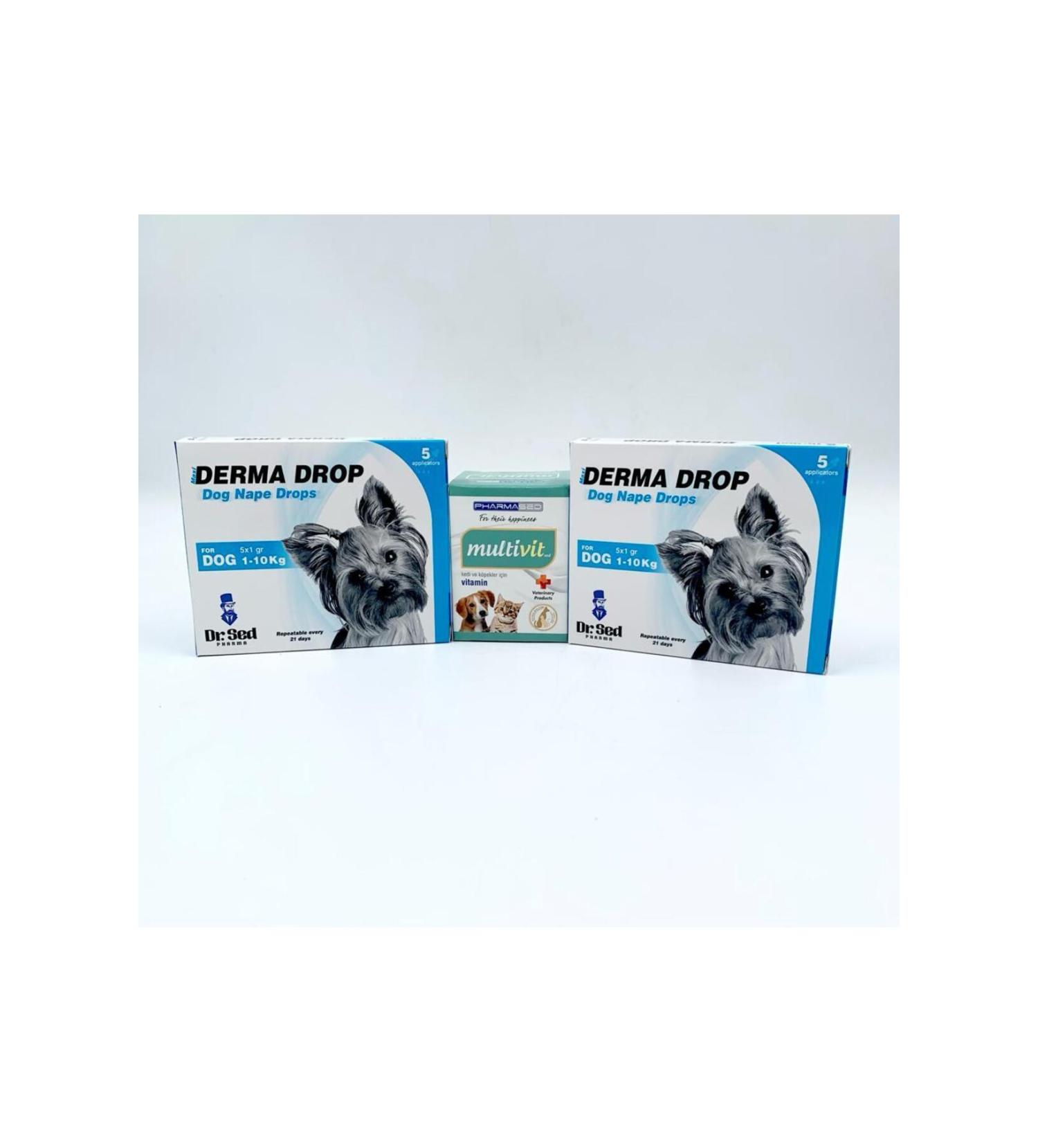 Dr Sed Pharma 1-10kg Dog Nape Drops 2 boxes + Pharmased Multivitamin