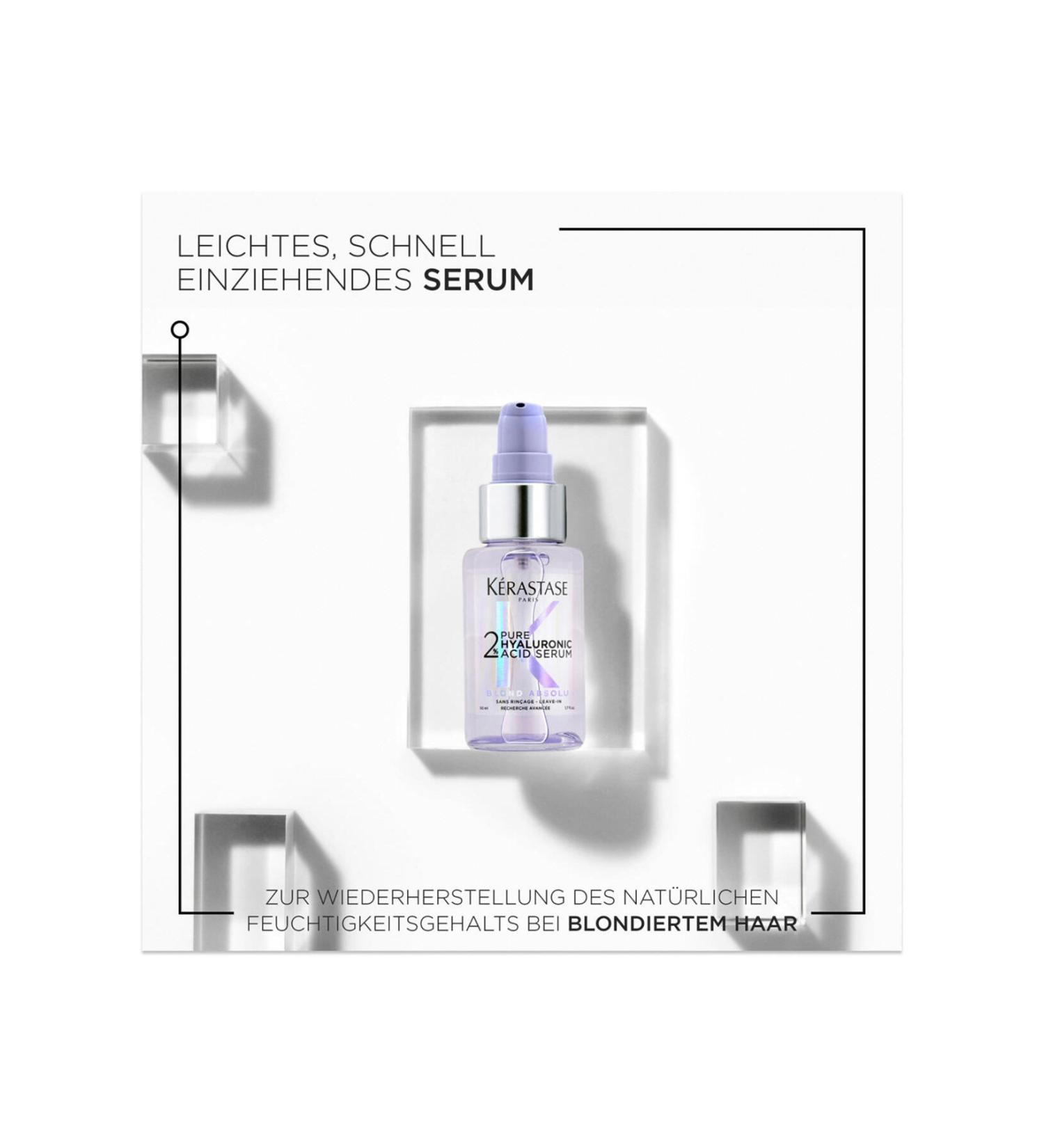 Kerastase 2% Pure Hyaluronic Acid Serum Repairs Surface Damage of Hair Blond Absolute Serum.