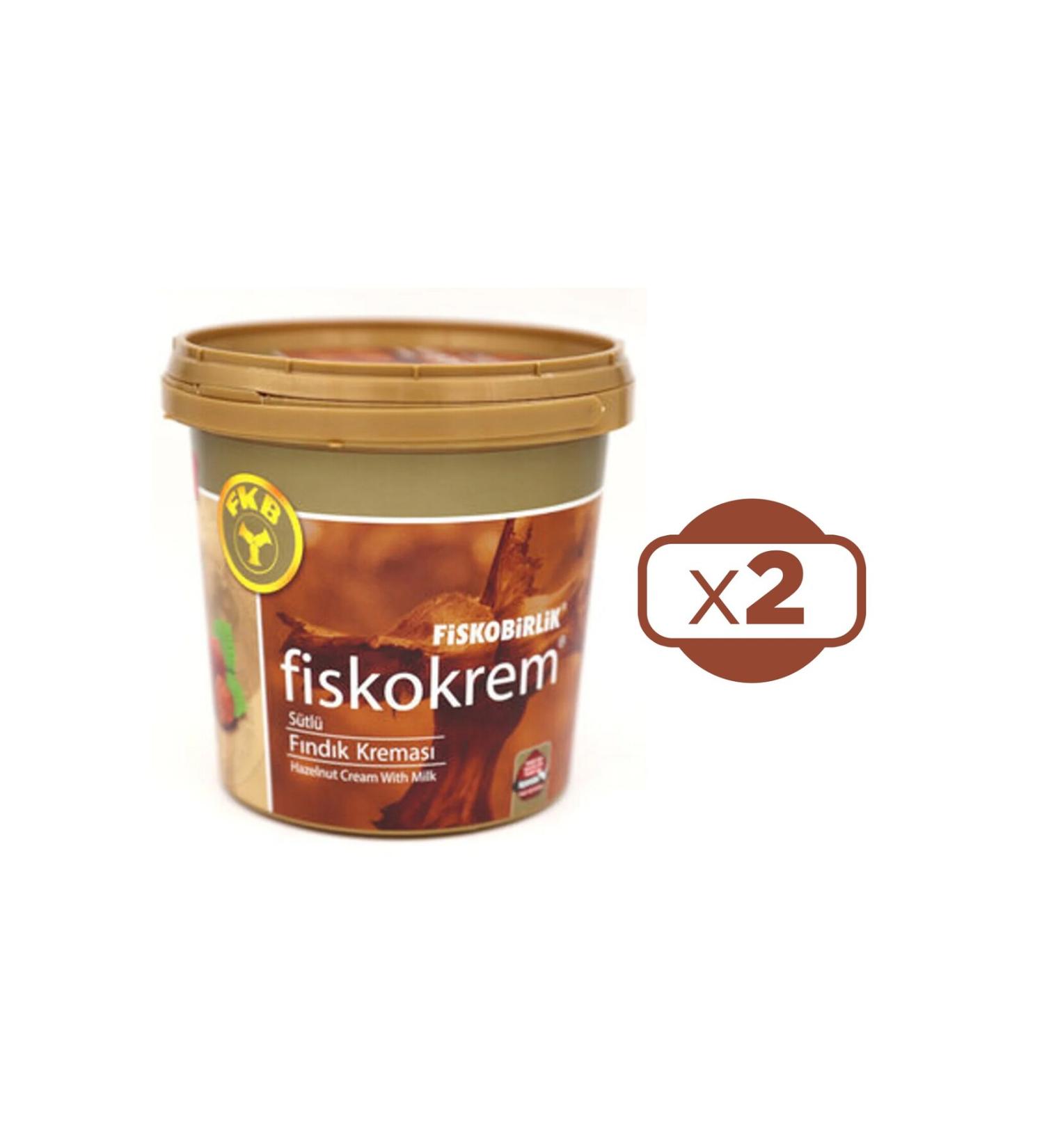 Fiskobirlik Fiskokrem Milk Hazelnut Cream 1Kg 2 pieces