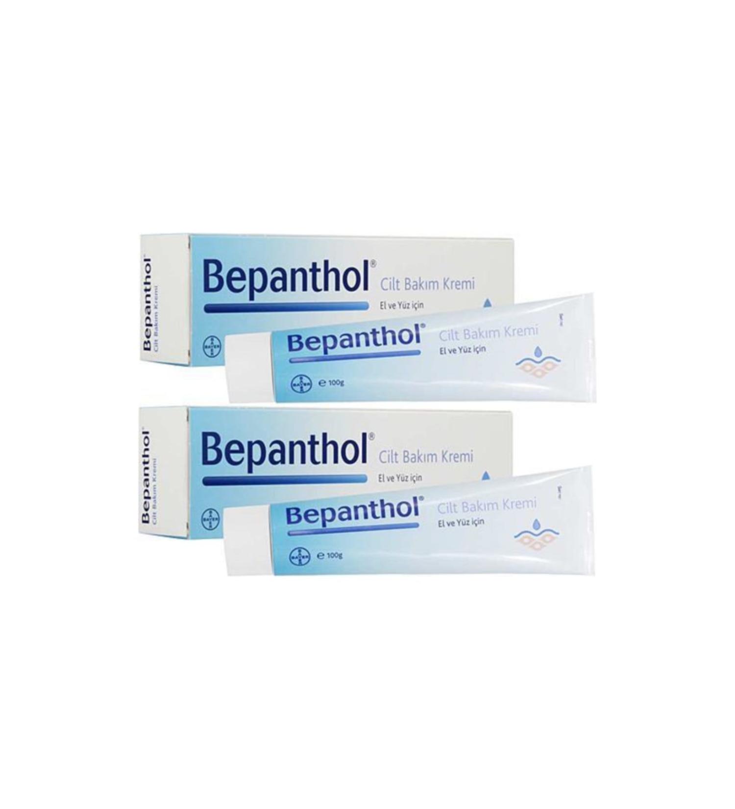 Bepanthol Skin Care Cream for Hands and Face 100 Gr 2-Pack