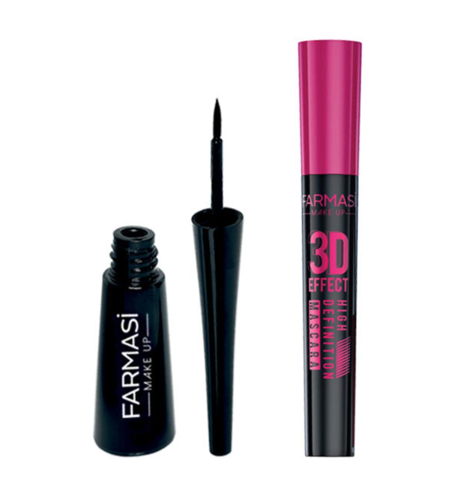 Farmasi 3d Effect High Definition Mascara 10 Ml + Deep Look Eyeliner