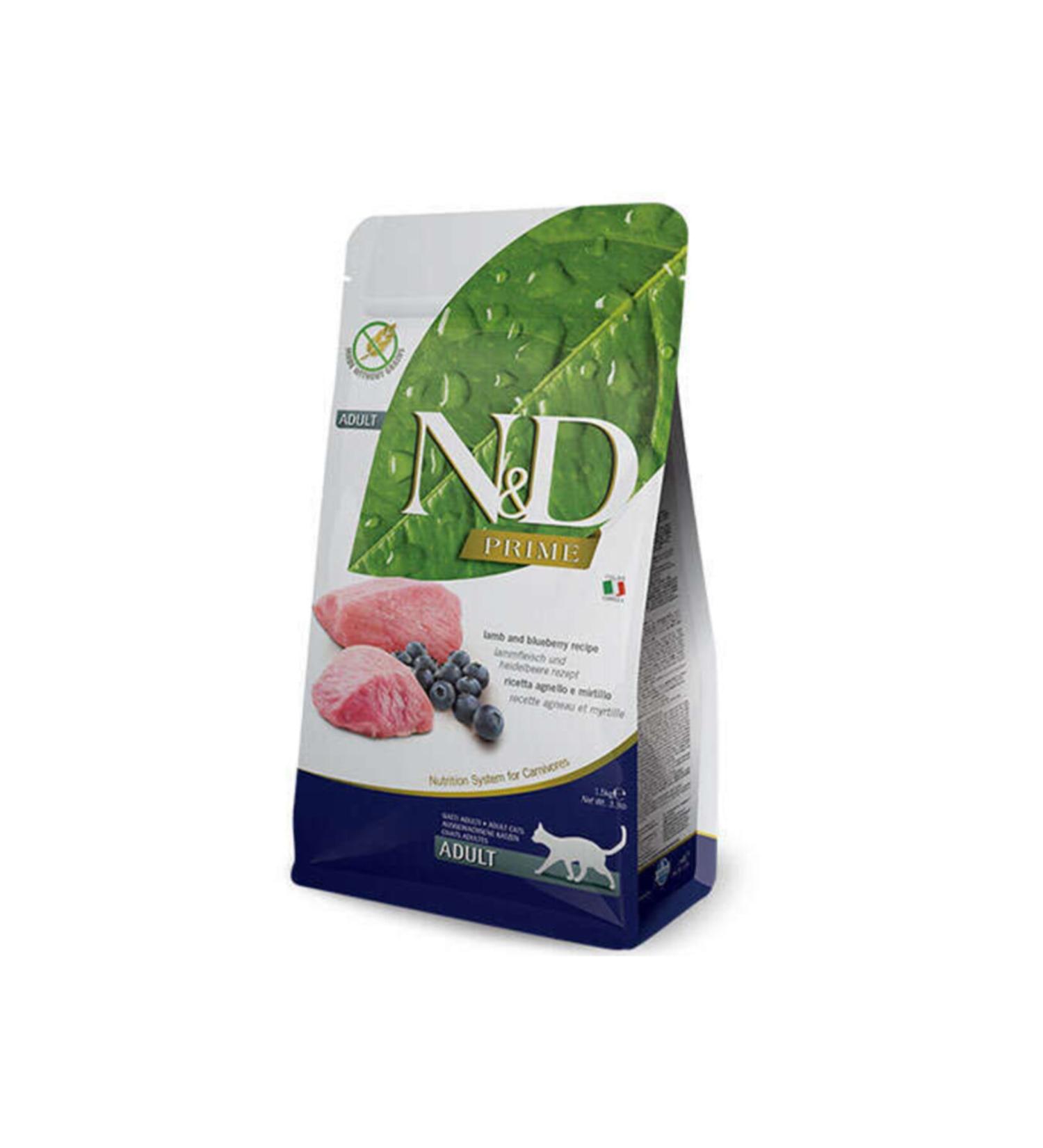 N & D Prime Grain Free Lamb Blueberry Cat Food 1.5 Kg