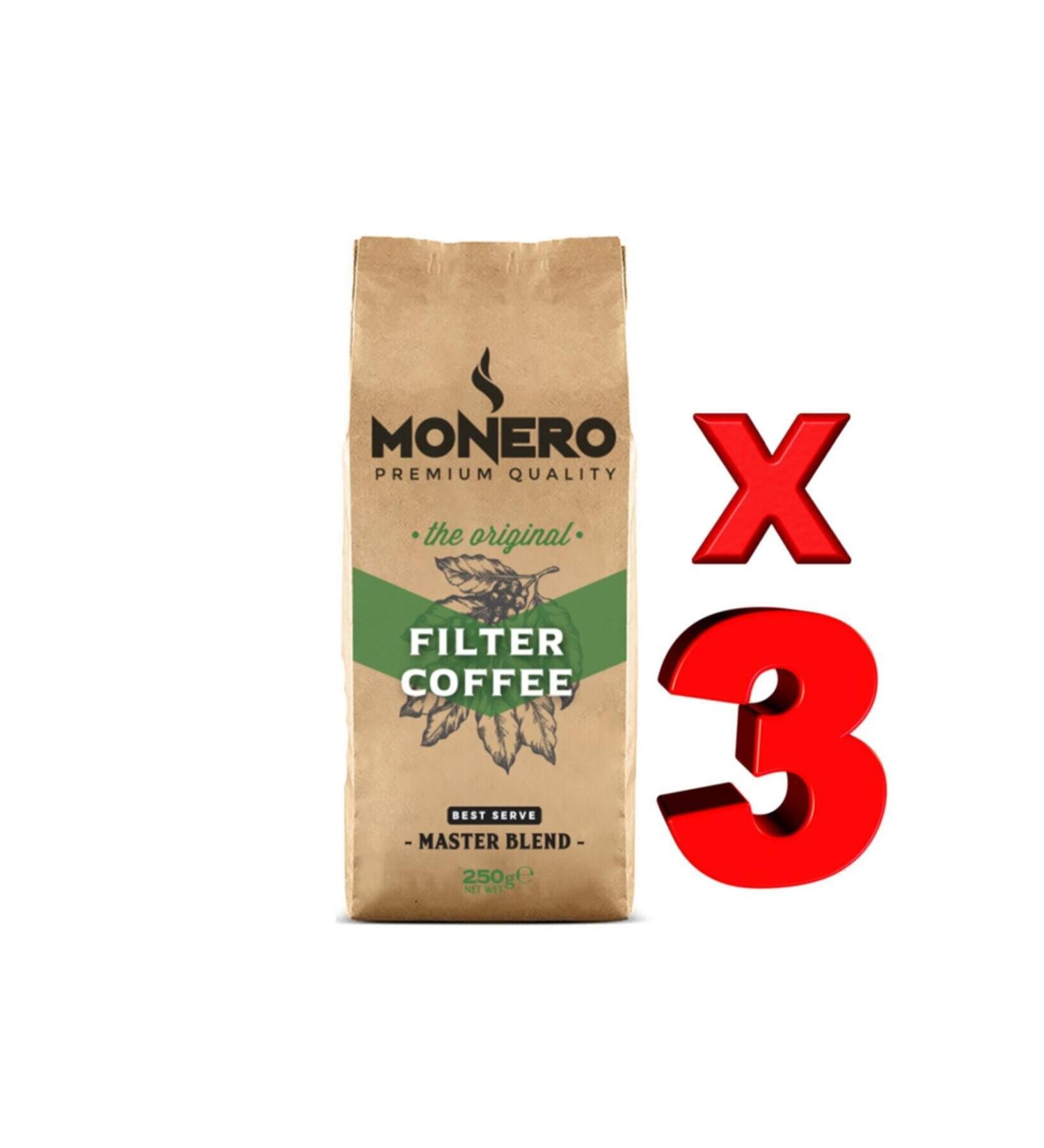 Monero Filter Coffee Blend 250 Gr X 3 Pieces