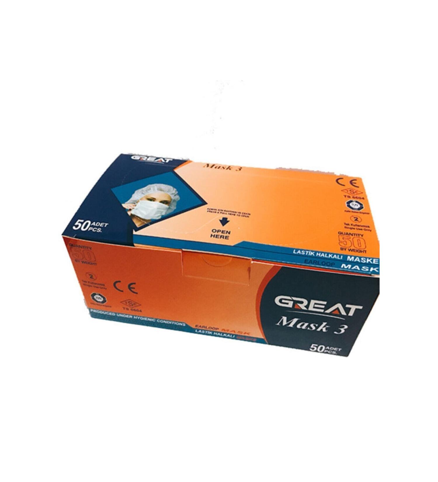 Great Mask 3 Layer Anti Allergic Disposable Elastic Quality Mask