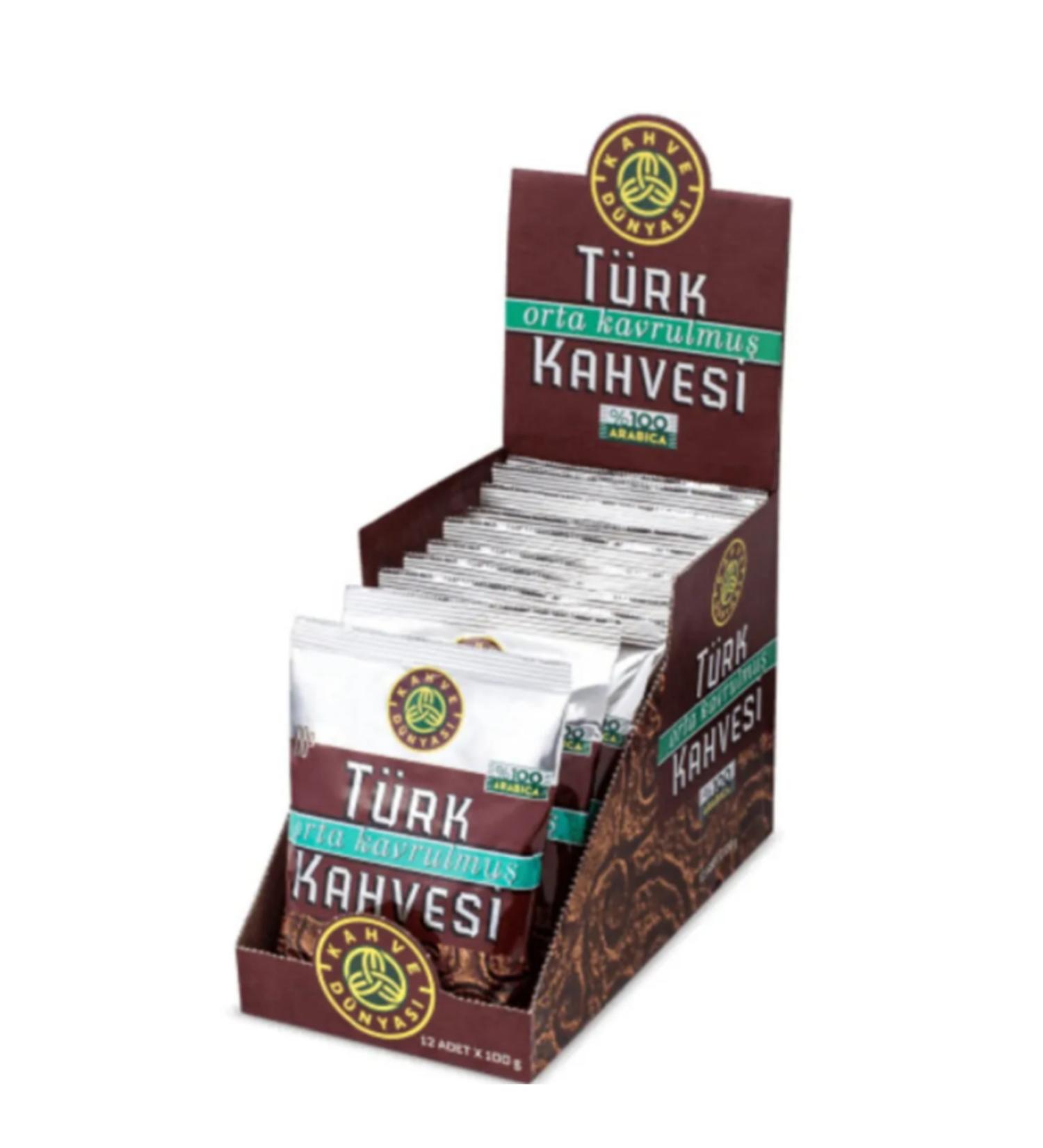 Kahve D nyas Medium Roast Turkish Coffee 100 gr - 12 pieces