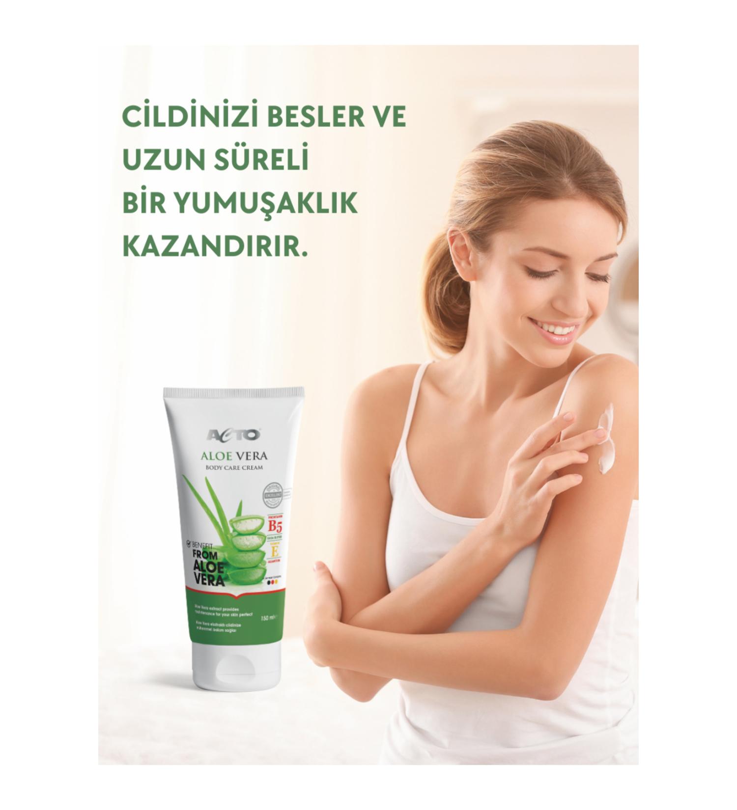 Acto Aloe Vera Body Care Cream 150 ml | Aloe Vera Essence Body Care Cream | New Formula - Buy Online on GoSupps.com