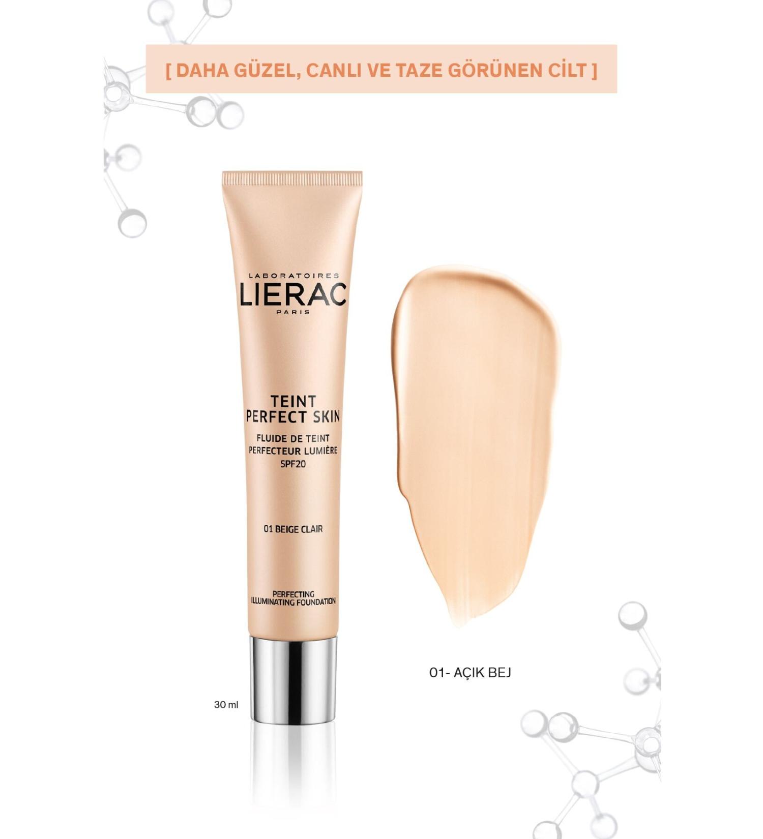 Lierac Brightening Fluid Foundation Providing Perfect Skin Texture 30 ml Light Beige 422 Foundation
