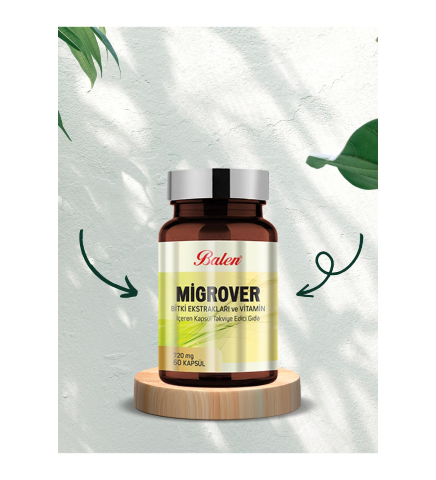 Balen Migrover Capsule Containing Plant Extracts and Vitamins