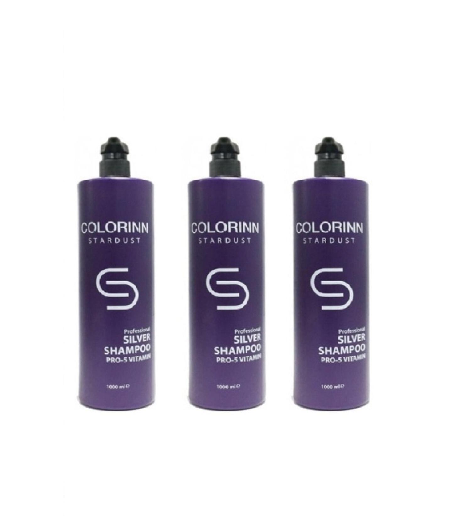 Colorinn Stardust Silver Purple Shampoo 3 X 1000 Ml 7777777176626