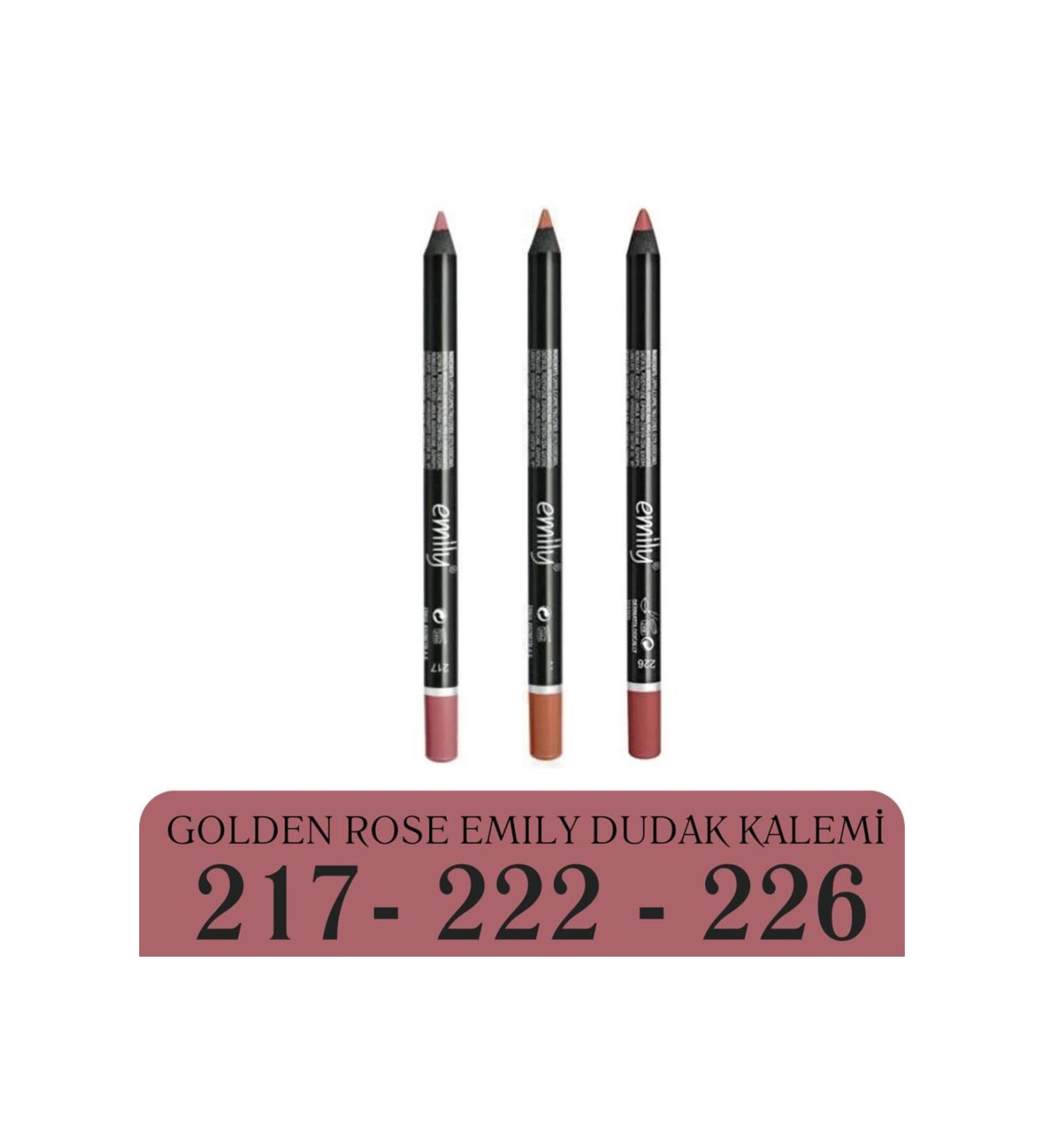 Golden Rose Emily Lip Pencil 3-Piece No: 217-222-226 - NEWEST COLORS - Buy Online on GoSupps.com