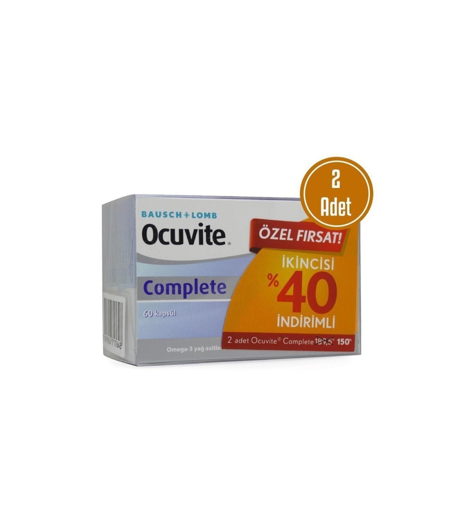 Ocuvite Complete Bausch & Lomb 60 Capsules Double Campaign