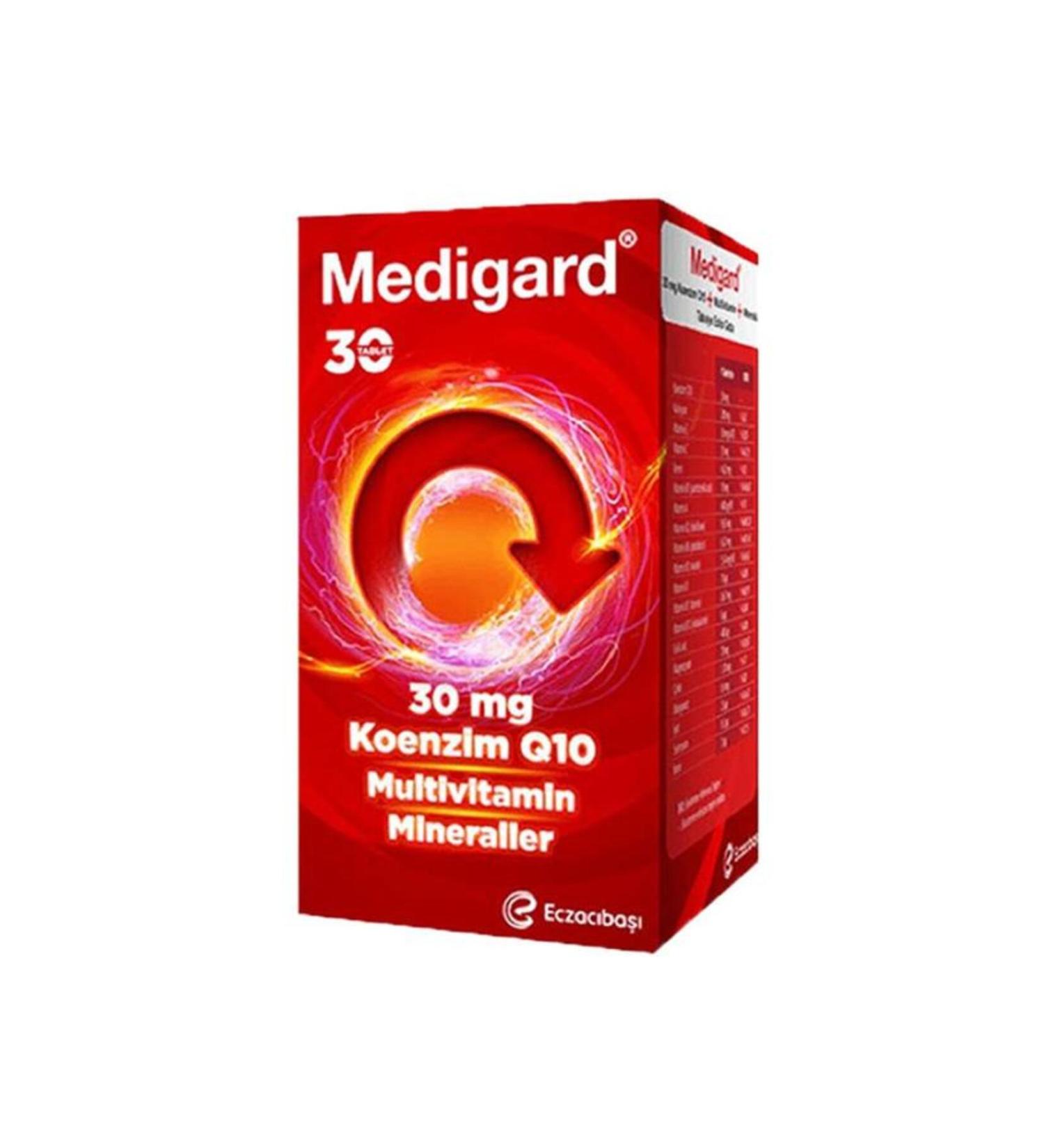 MED GARD Medigard Coenzyme Q10 Vitamin and Mineral Complex 30 Tablets