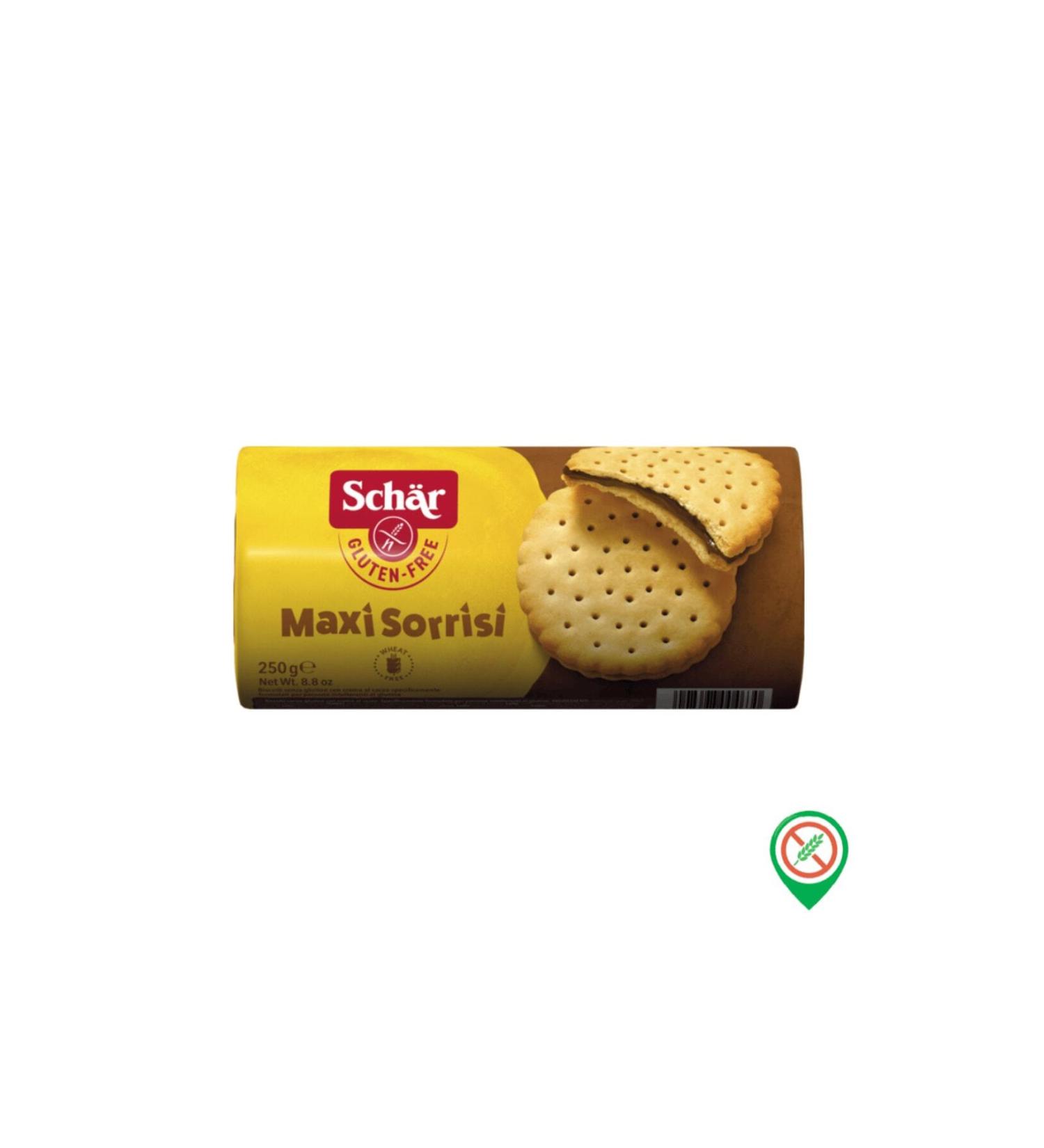 Schar Maxi Sorrisi Cocoa Cream Biscuits 250 Gr