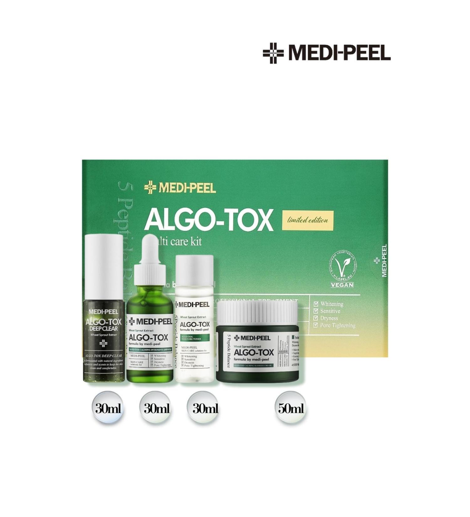 Medipeel Algo-tox Multi Care Set Providing Skin Tone Brightness and Elasticity. Cream 50g. 3*30ml. - Buy Online on GoSupps.com