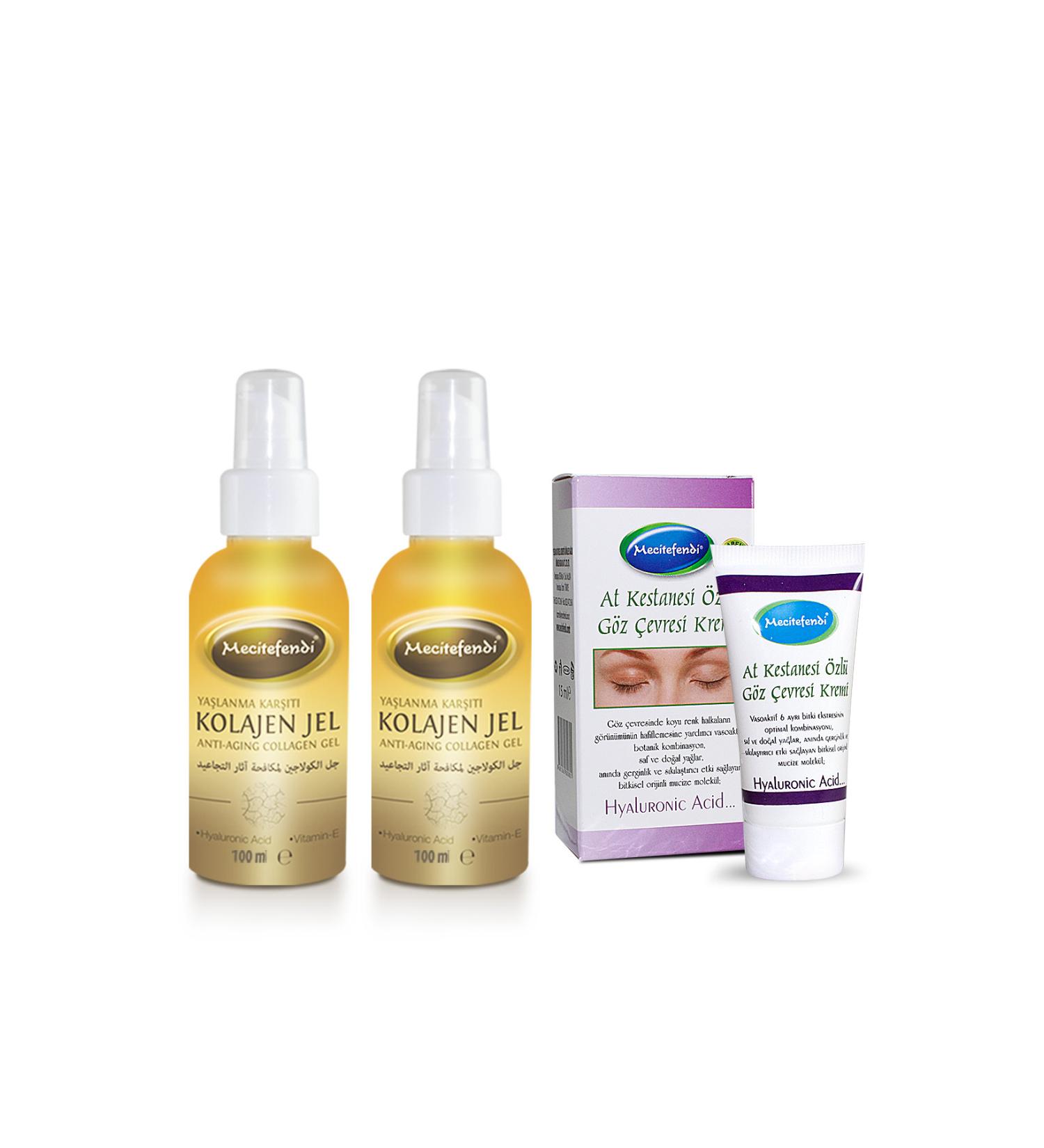 Mecit Efendi COLLAGEN GEL X2 PIECES AND EYE CONTOUR CREAM 1 PIECE