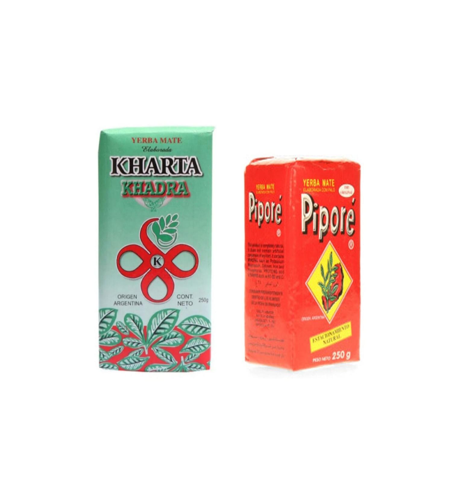 P PORE Mate Tea 250 Gr + Kharta Green Leaf Mate Tea 250 gr - Buy Online on GoSupps.com