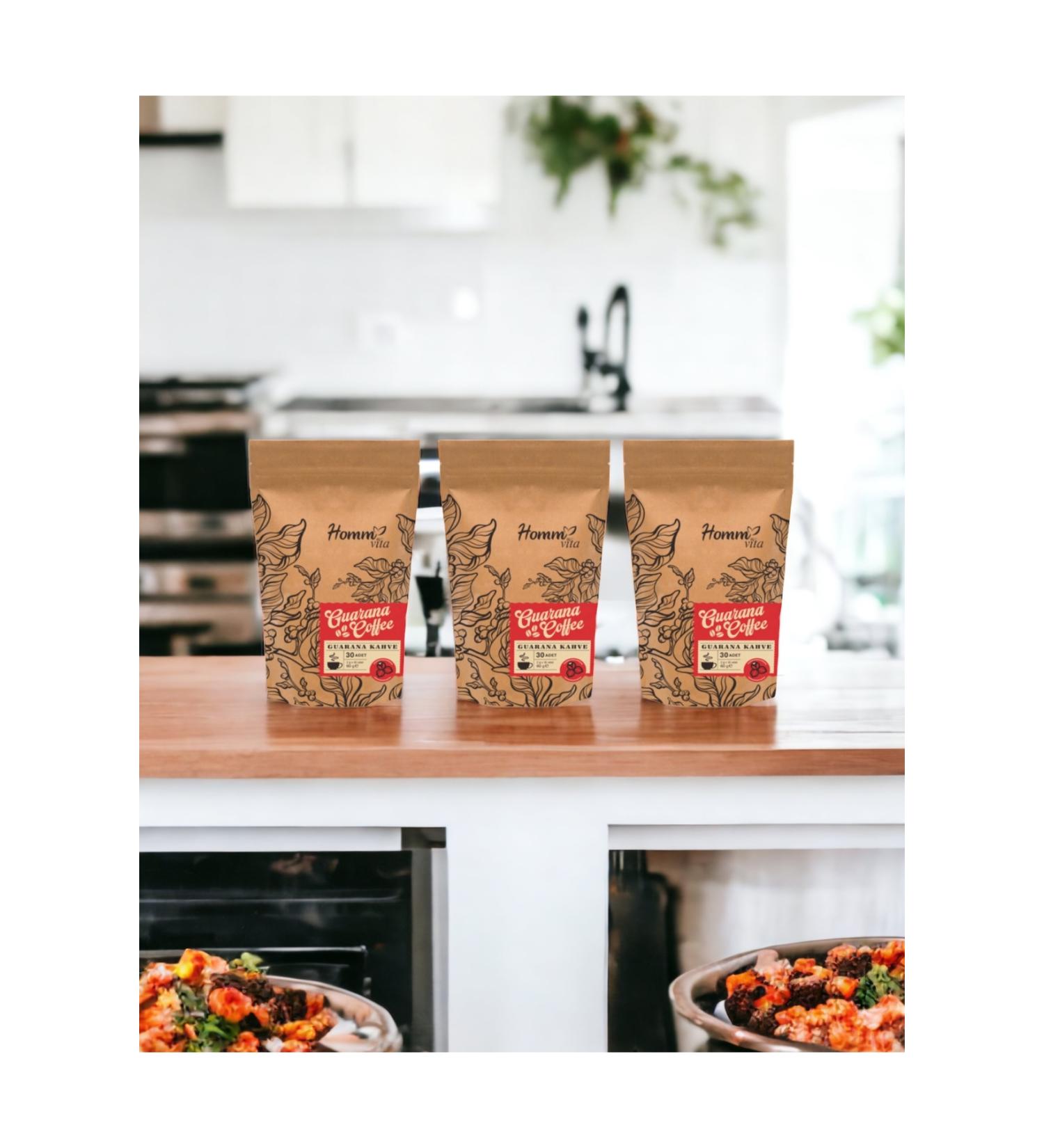 HOMM VITA GUARANA GRANULAR COFFEE 3 PACKS
