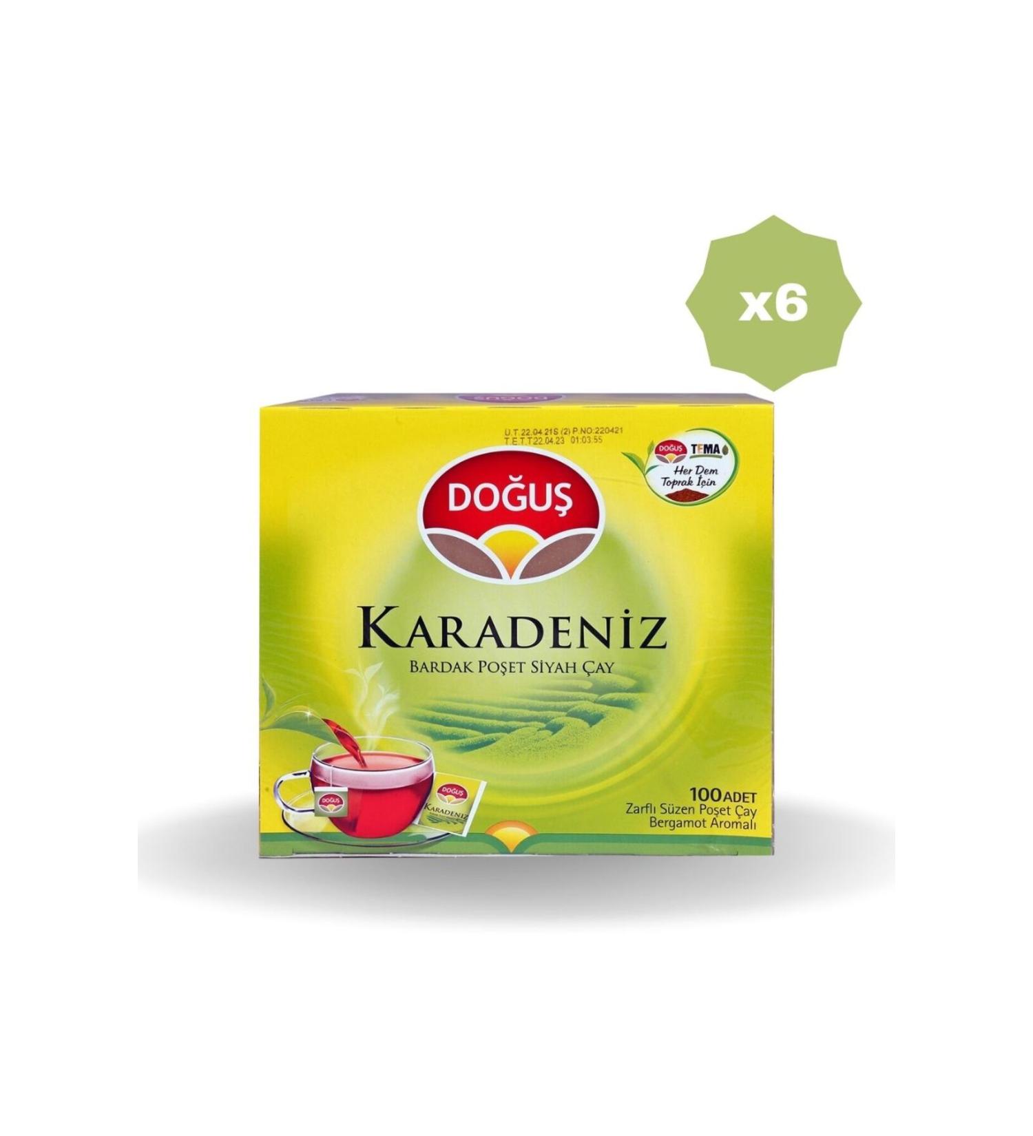 Dogus DOGUS BLACK SEA CUP TEA BAGS 100PCS X 6 PIECES