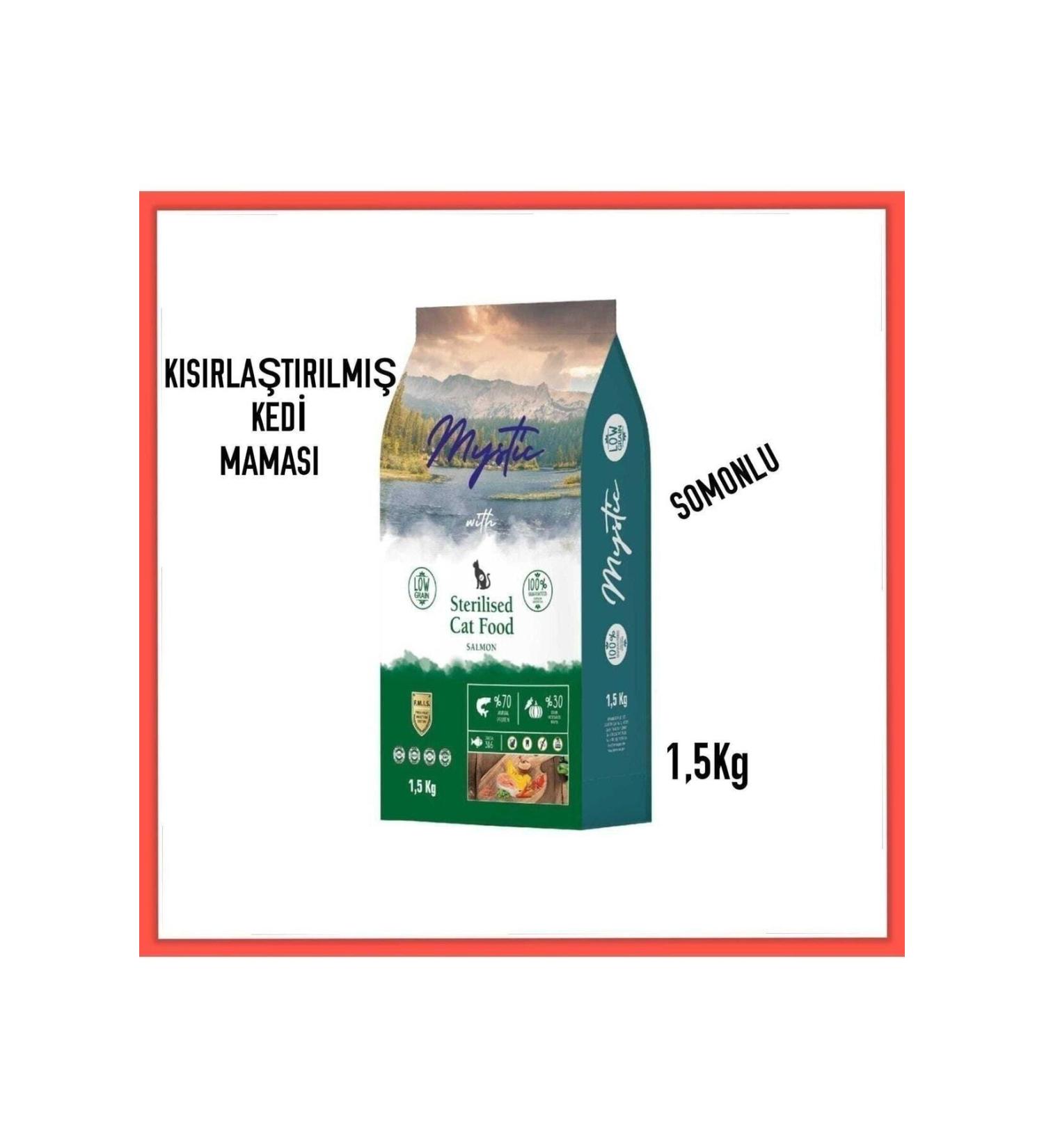 Mystic Low Grain Sterilized Cat Food with Salmon 1.5 Kg