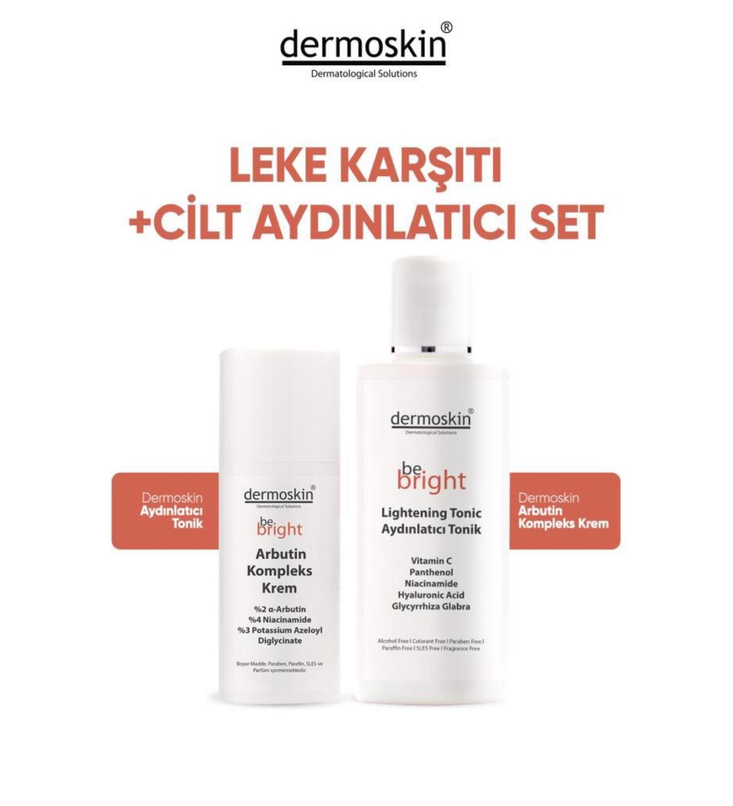 Dermoskin Anti-Spot Set-Arbutin Cream+Brightening Tonic
