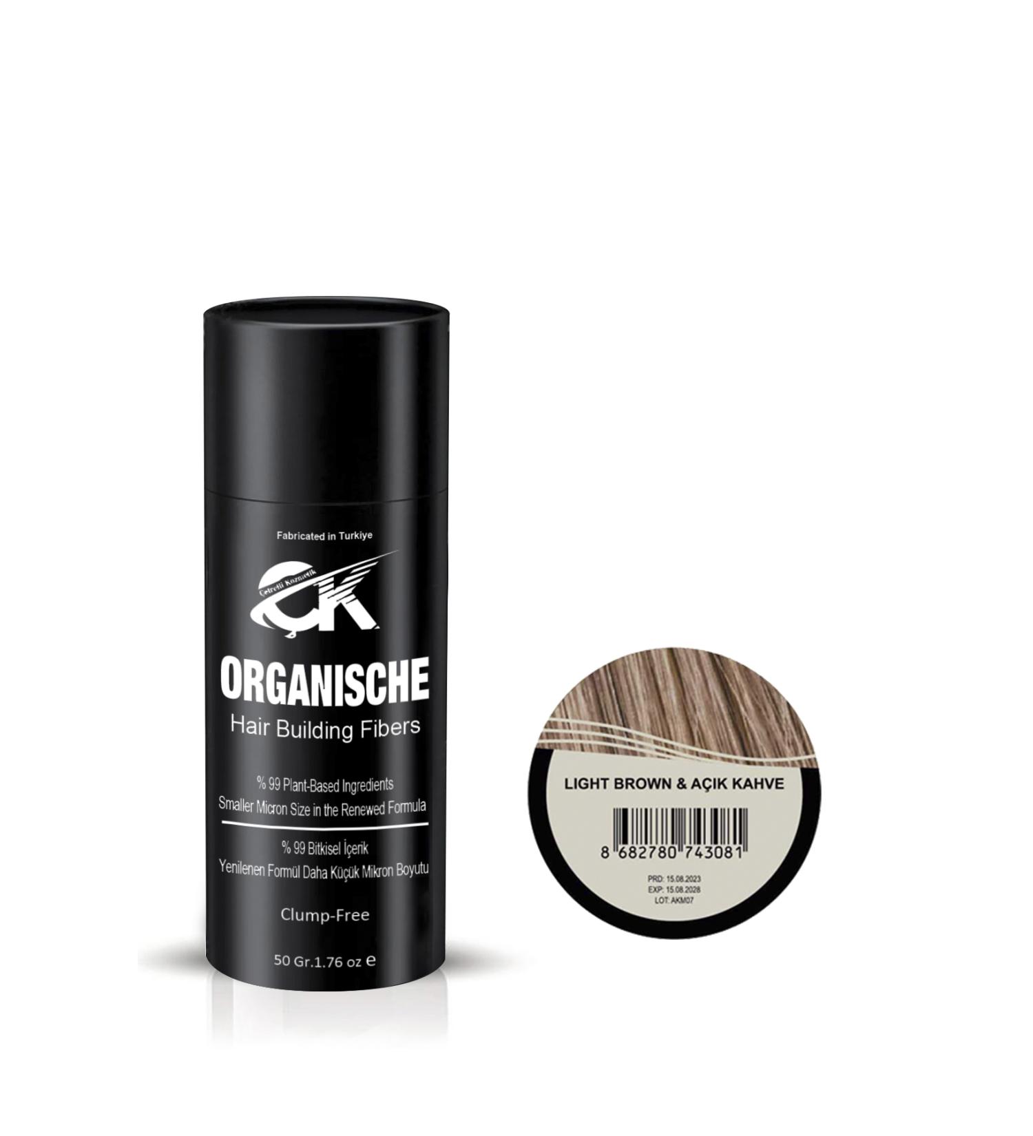 Organic Keratin Powder 50 Gr. Domestic Production Light Brown Topical Hair Powder New Formula! Lower Micron Size!