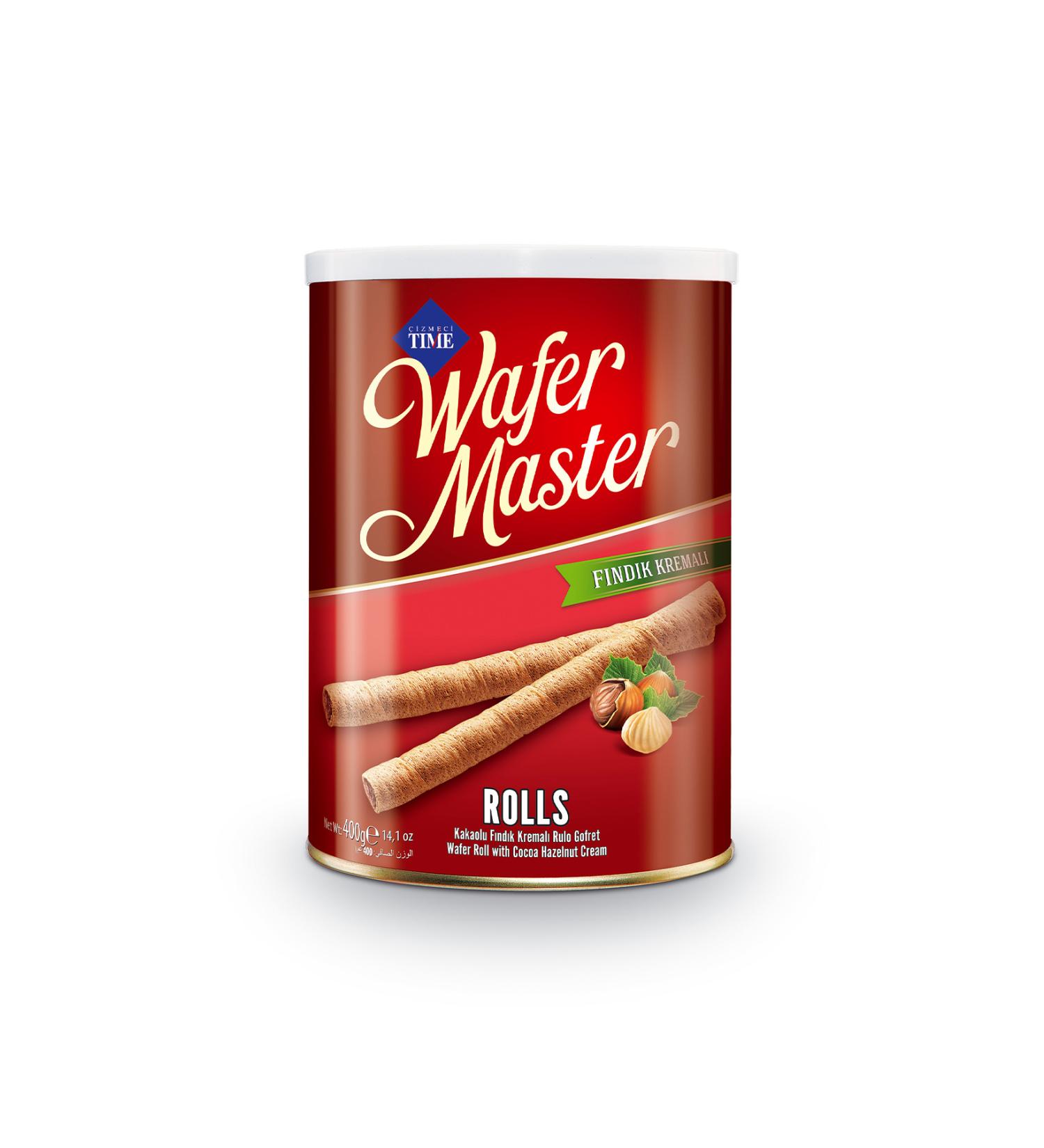 Cizmeci Time Wafer Master Hazelnut Tin 400 gr - Buy Online on GoSupps.com