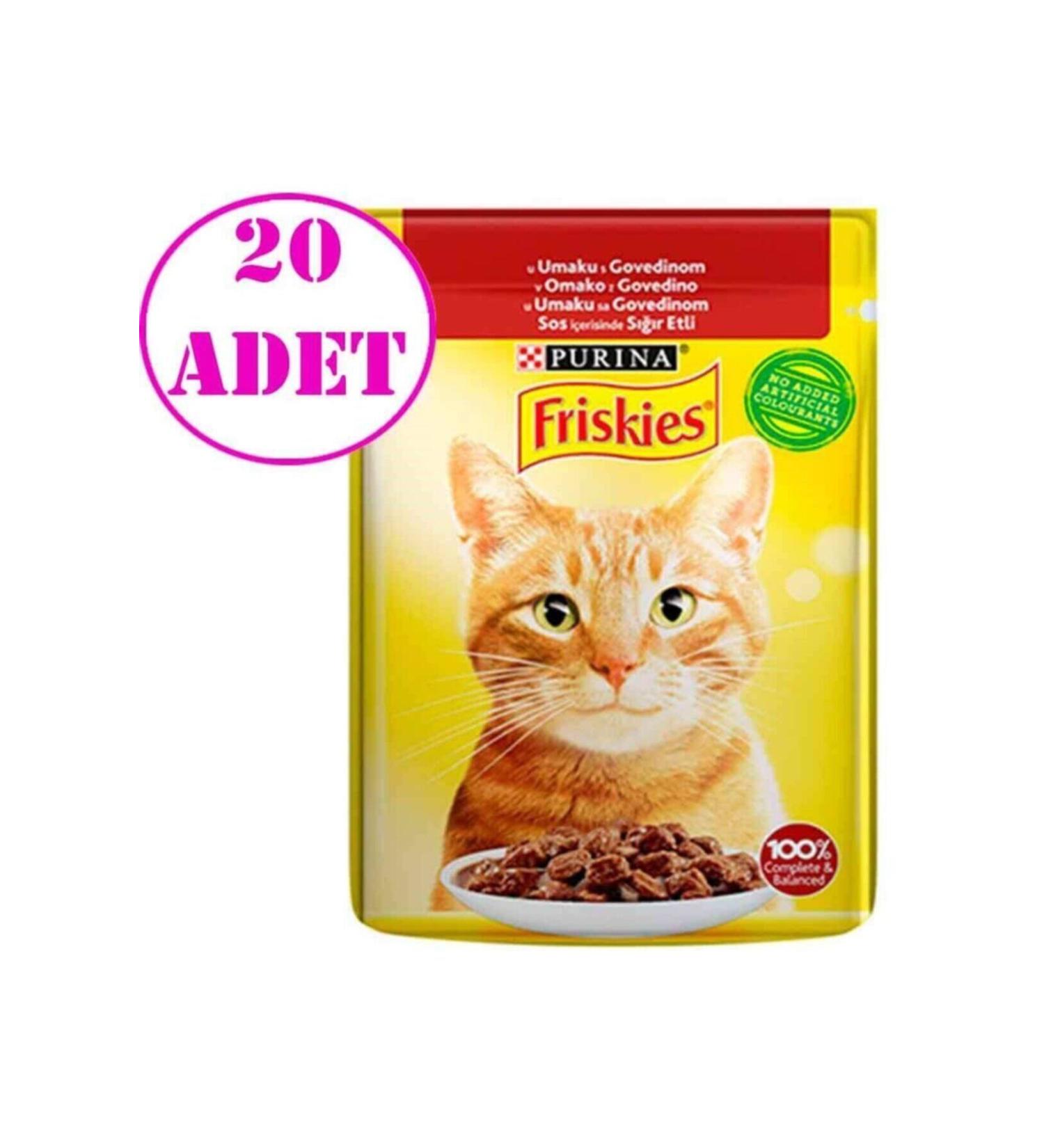 Friskies New Friskies Steak Cat Canned Food 85 Gr 20 Pieces