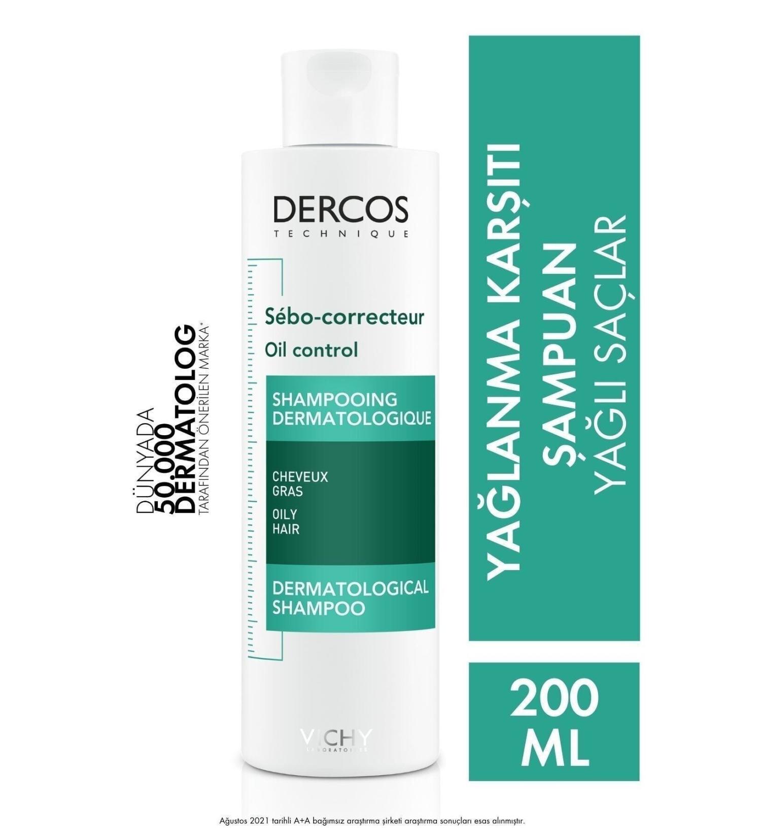 Vichy Dercos Oil Control Anti-Oily Repairing Shampoo 200ML PSSNS DEMBA700