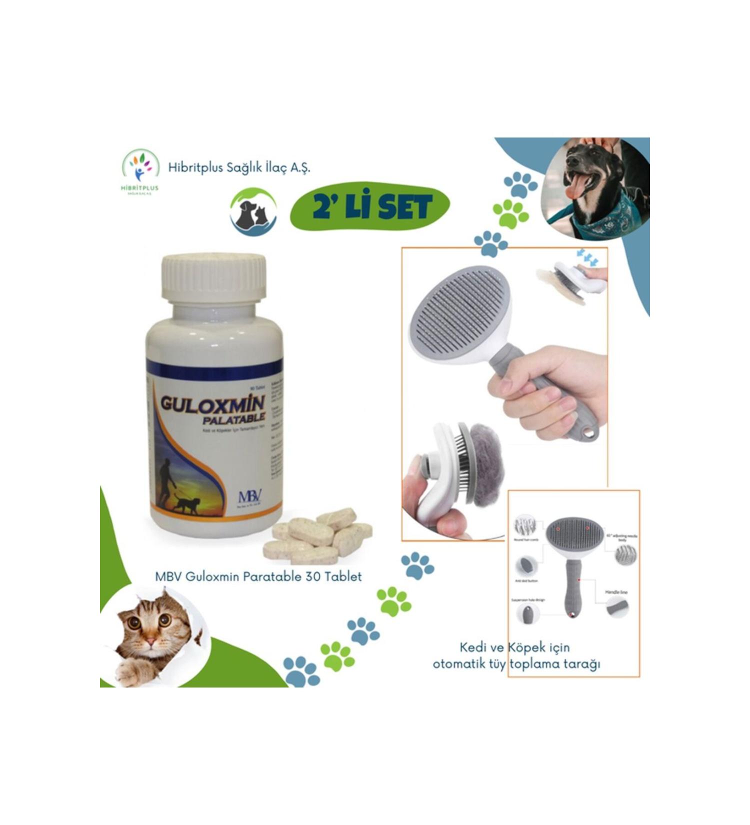MBV MEDICINE Mbv Guloxmin Palatable 30 Tablets Cat and Dog Automatic Hair Collection Comb Set of 2 - Buy Online on GoSupps.com