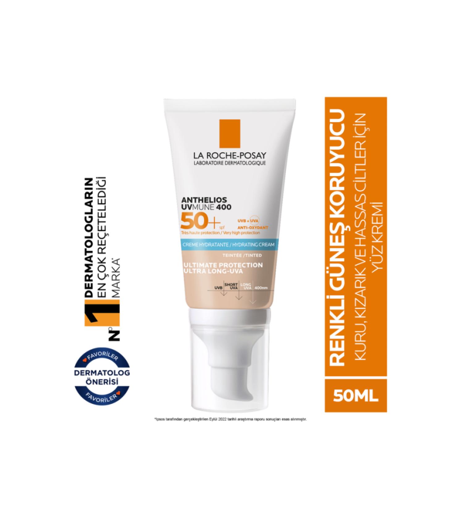 La Roche Posay Anthelios UVmune Fluid - Tinted moisturizer and SPF50 sunscreen for all skin types 50ml - Buy Online on GoSupps.com
