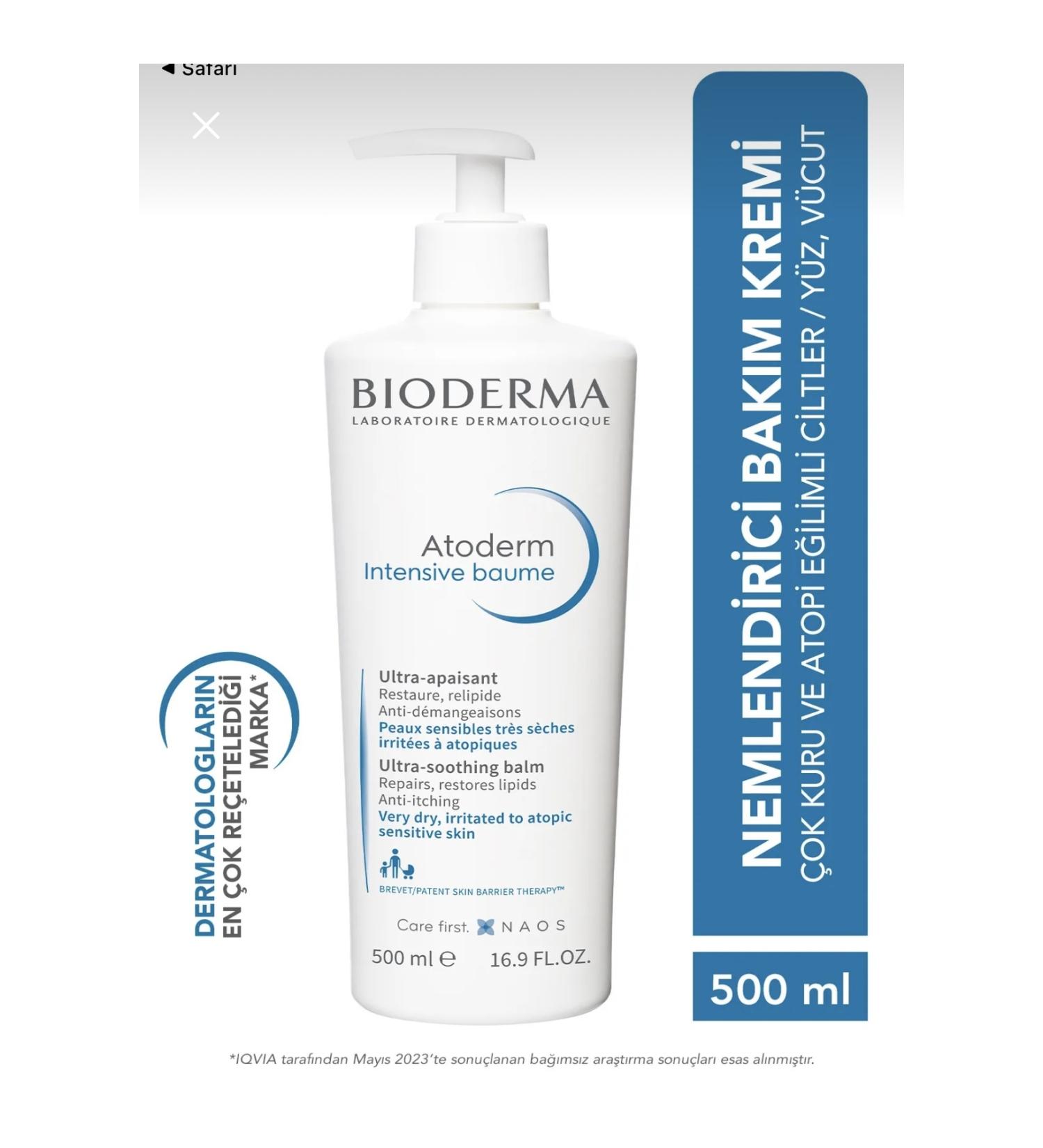 Bioderma B ODERMA ATODERM INTENS VE BAUME 500 ML