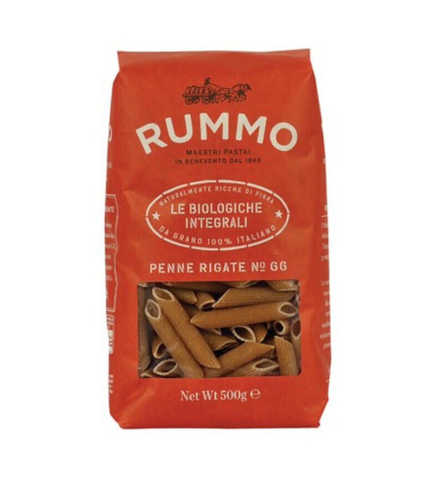 Rummo Organic Whole Wheat Penne Rigate Pasta 500 gr