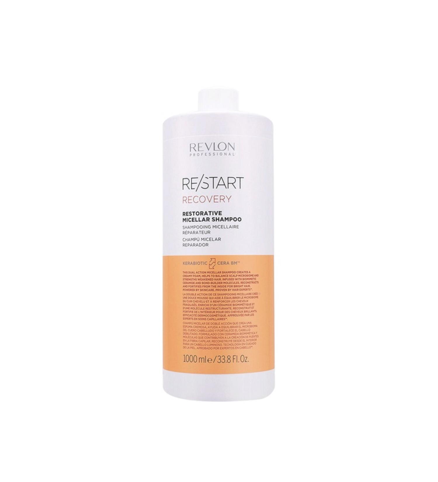 Revlon Restart Recovery Repairing and Strengthening Shampoo for Damaged and Damaged Hair 1000 ml DEMBA601