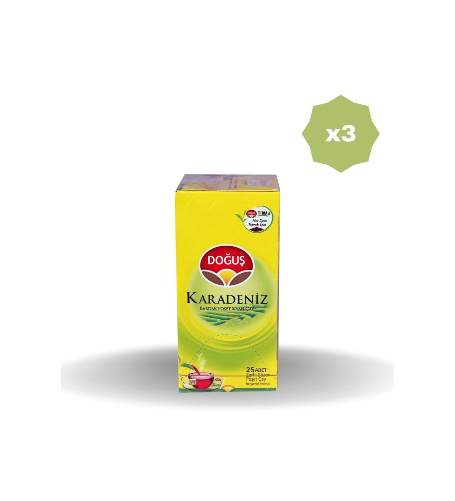 Dogus DOGUS BLACK SEA CUP TEA BAGS 25PCS X 3 PIECES