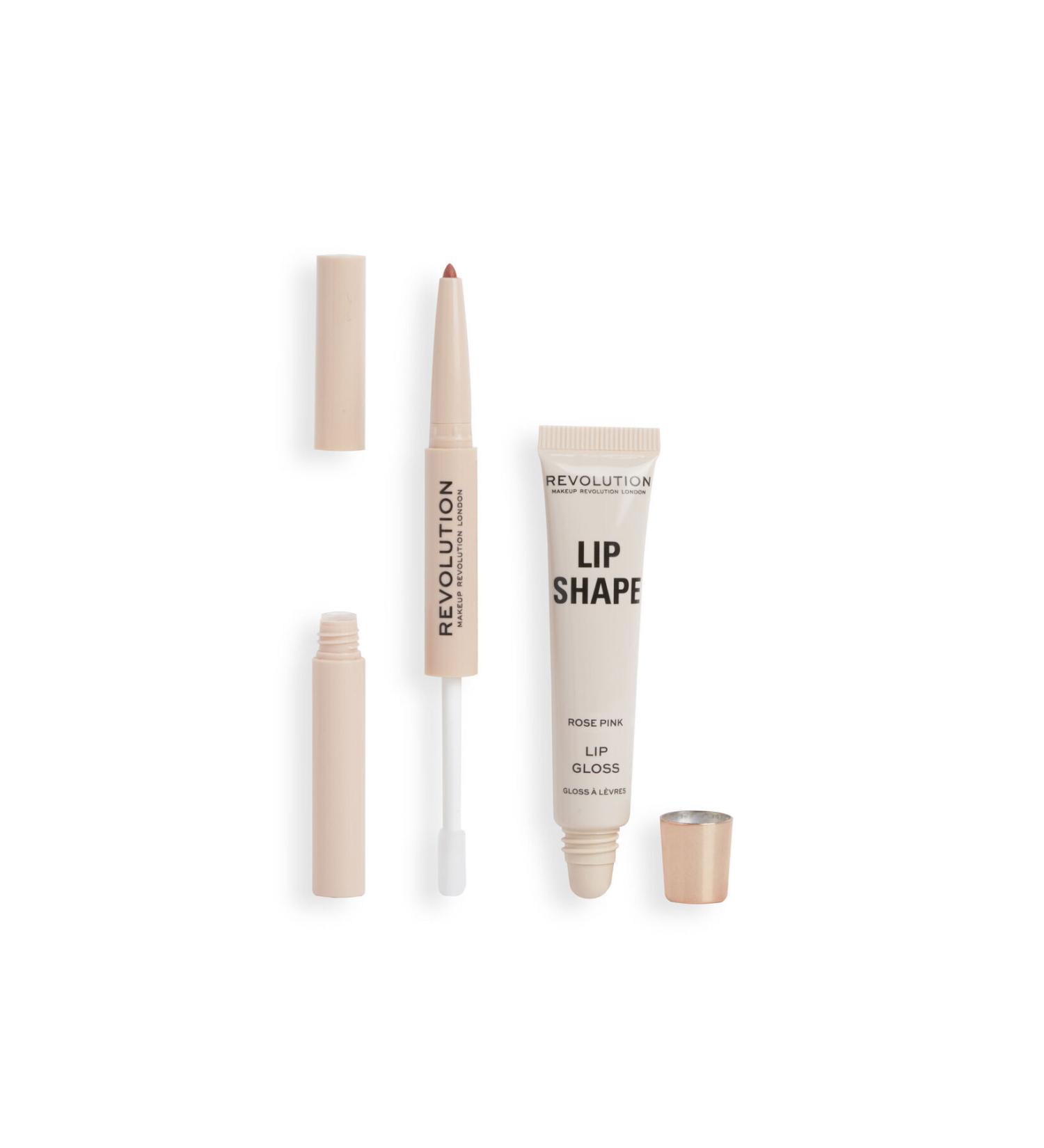 Revolution Lip Shape Lip Kit Rose Pink - Buy Online on GoSupps.com
