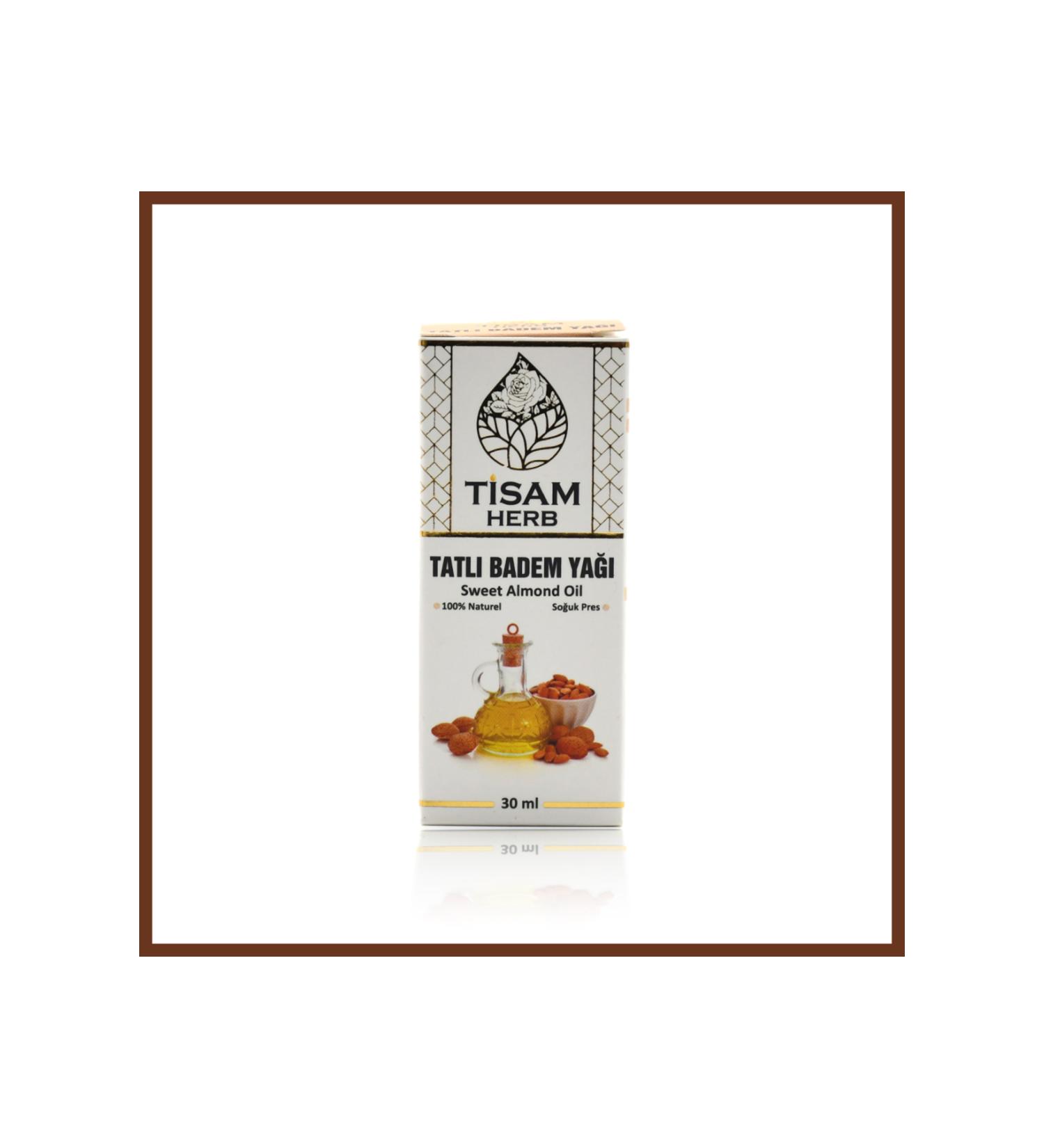 SWEET ALMOND OIL 30ML 100% PURE COLD PRESSED 2 PIECES