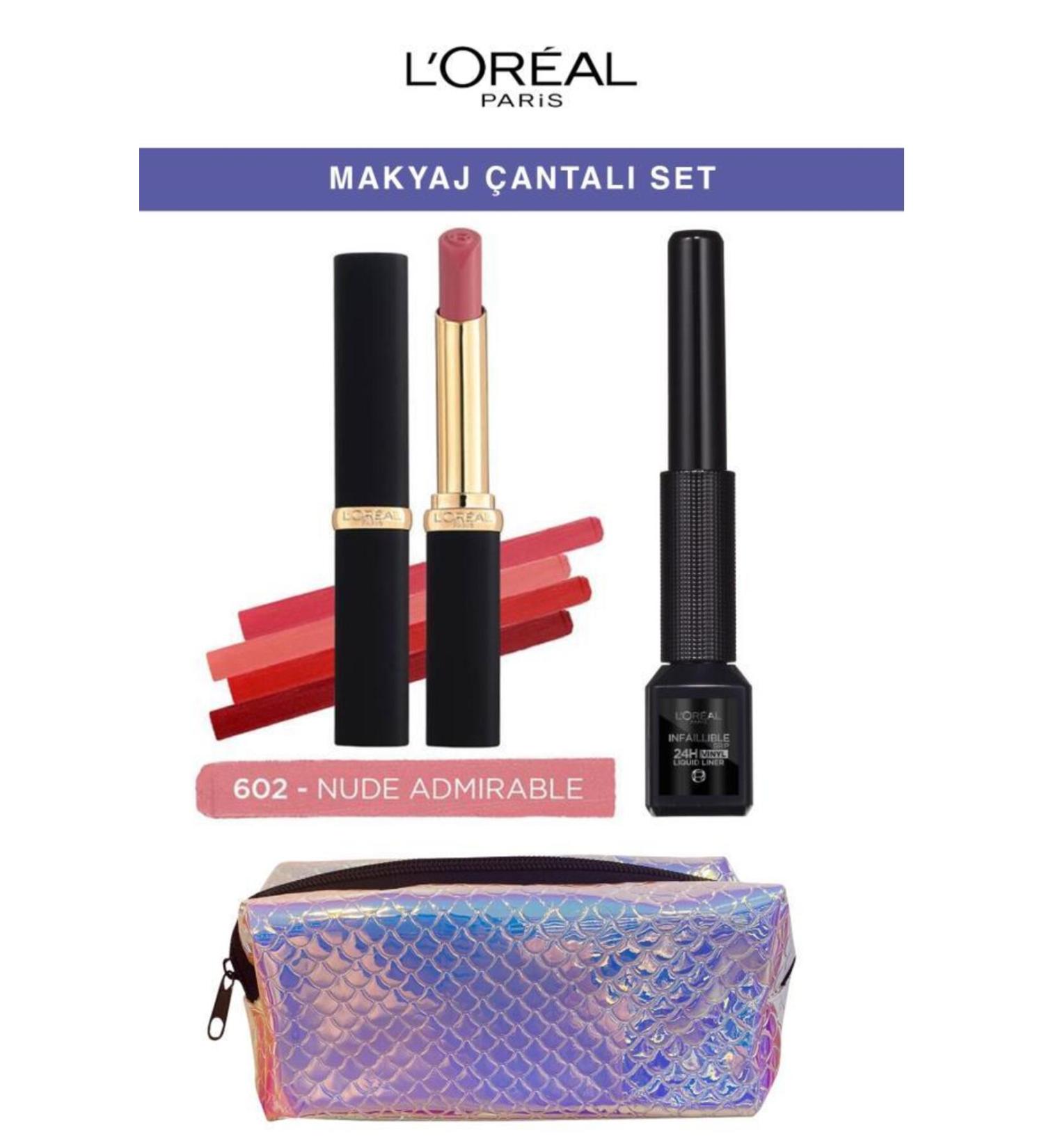 L'Oreal Paris Color Riche Intense Volume Matte Lips and Matte Eyeliner Makeup Set 602 - Buy Online on GoSupps.com