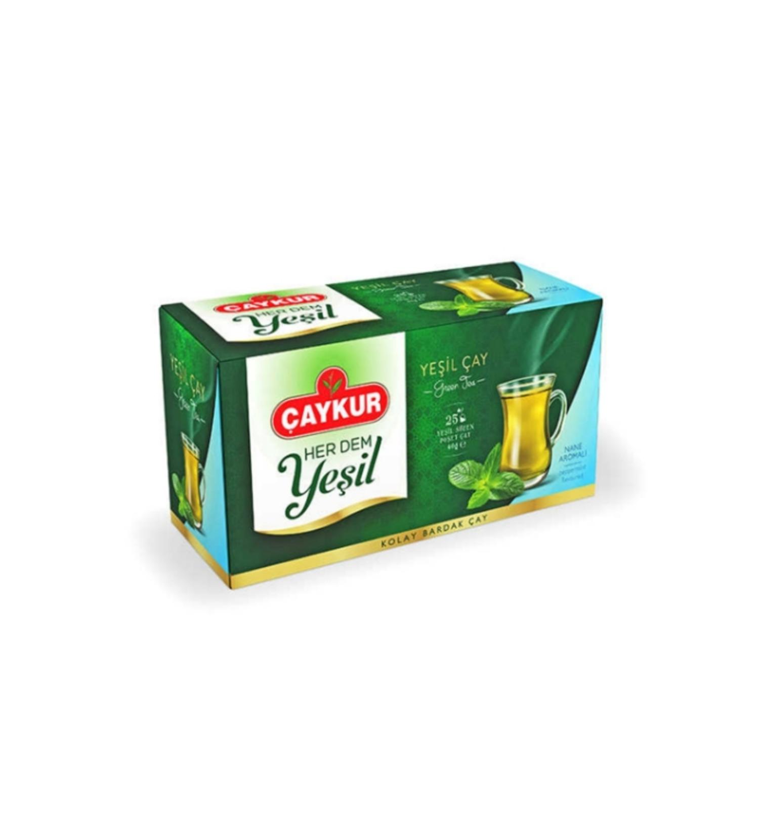 aykur 2-Pack aykur Green Tea Mint Herbal Tea 40 Gr. EMH