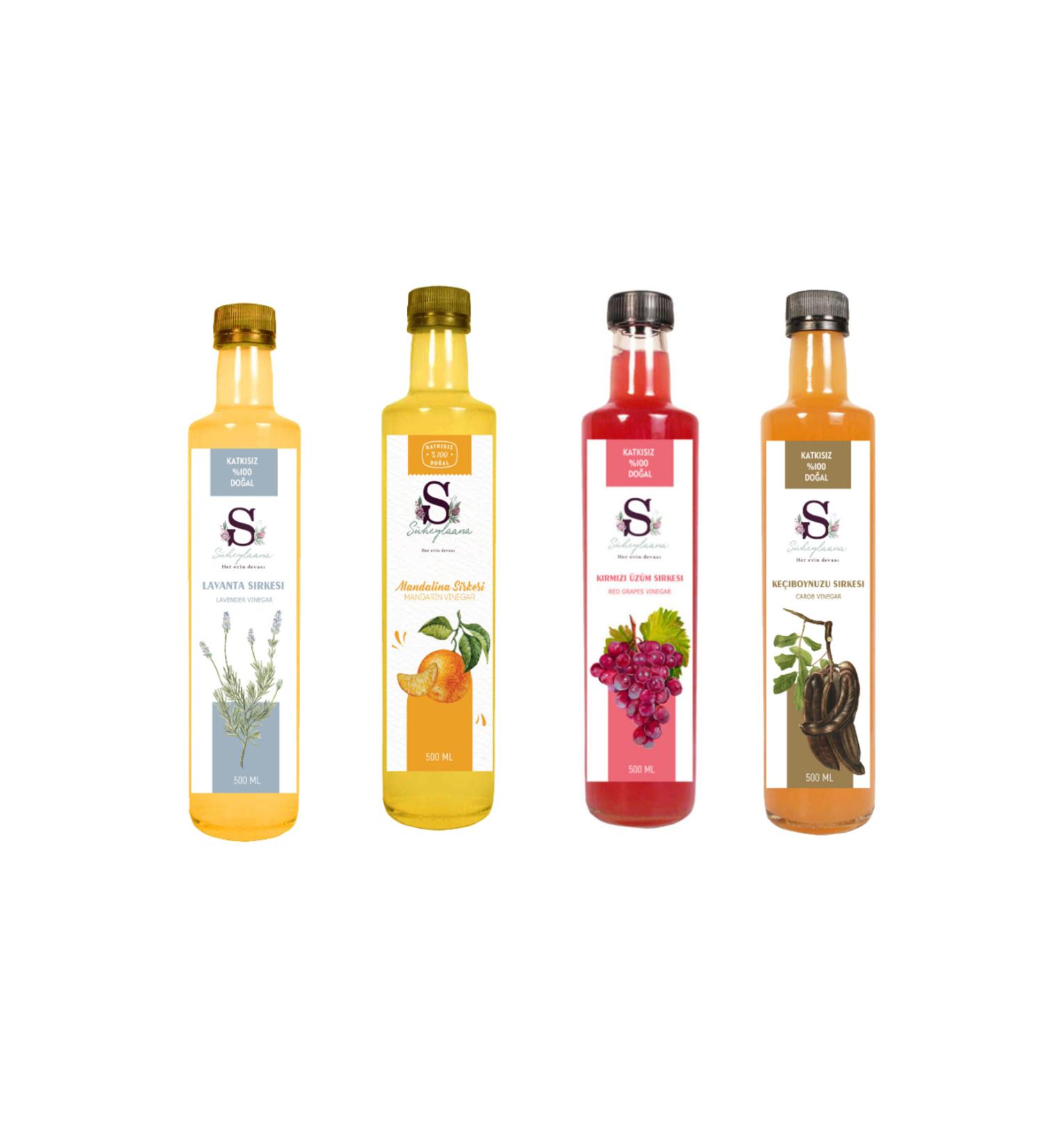 S heylaana Natural Lavender Tangerine Red Grape and Carob Vinegar 500 ml