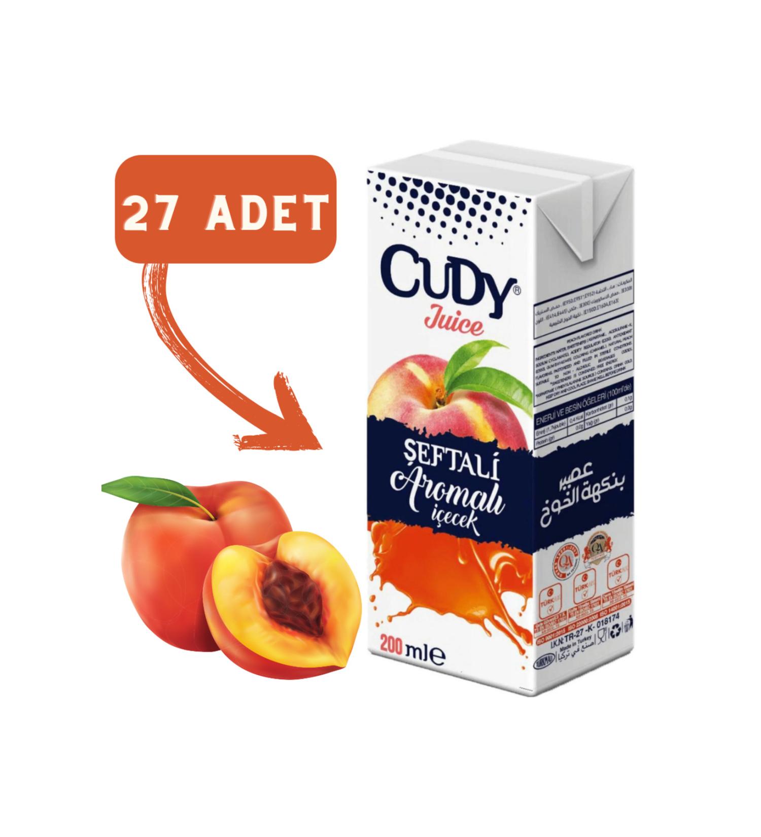 cudy Fruit Juice Peach 27x200 ml. - Buy Online on GoSupps.com