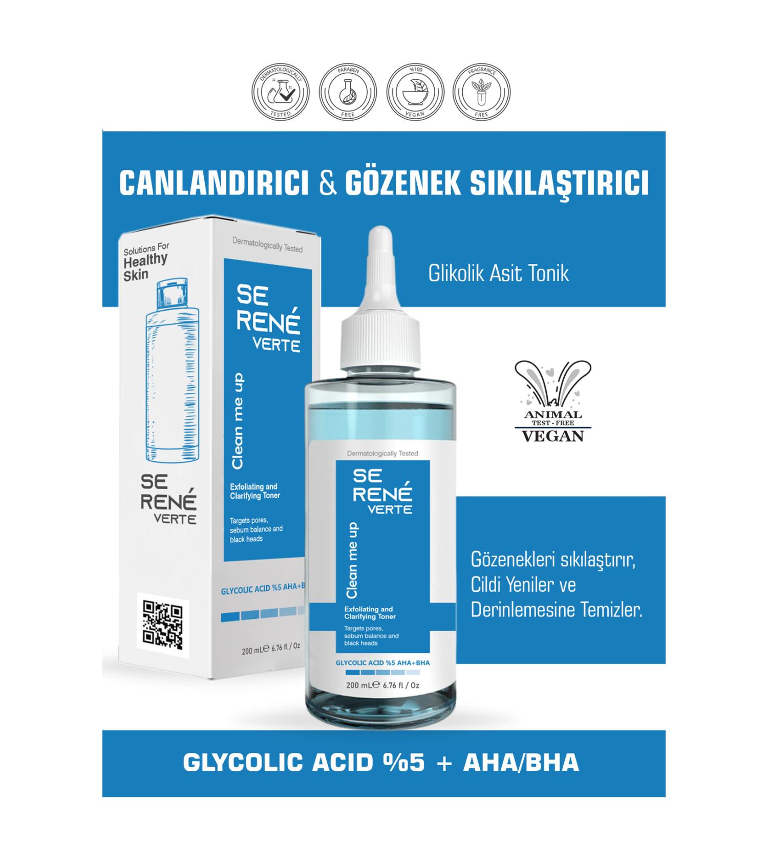 Se Rene Verte Glycolic Acid Toner for All Skin Types 200 ml - Buy Online on GoSupps.com