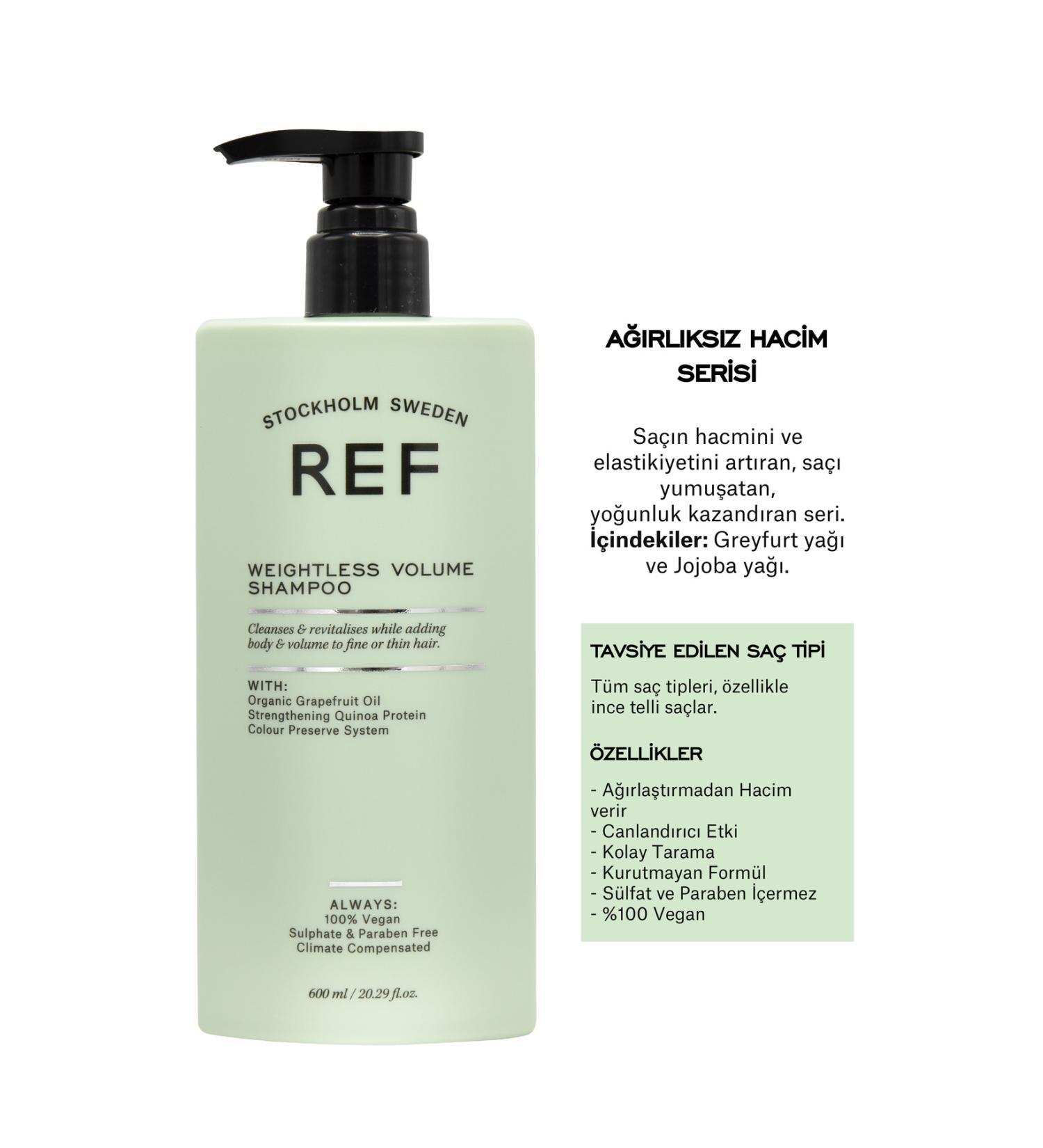 REF STOCKHOLM Ref Volumizing Shampoo for All Hair Types 600 ml Weightless Volume Shampoo