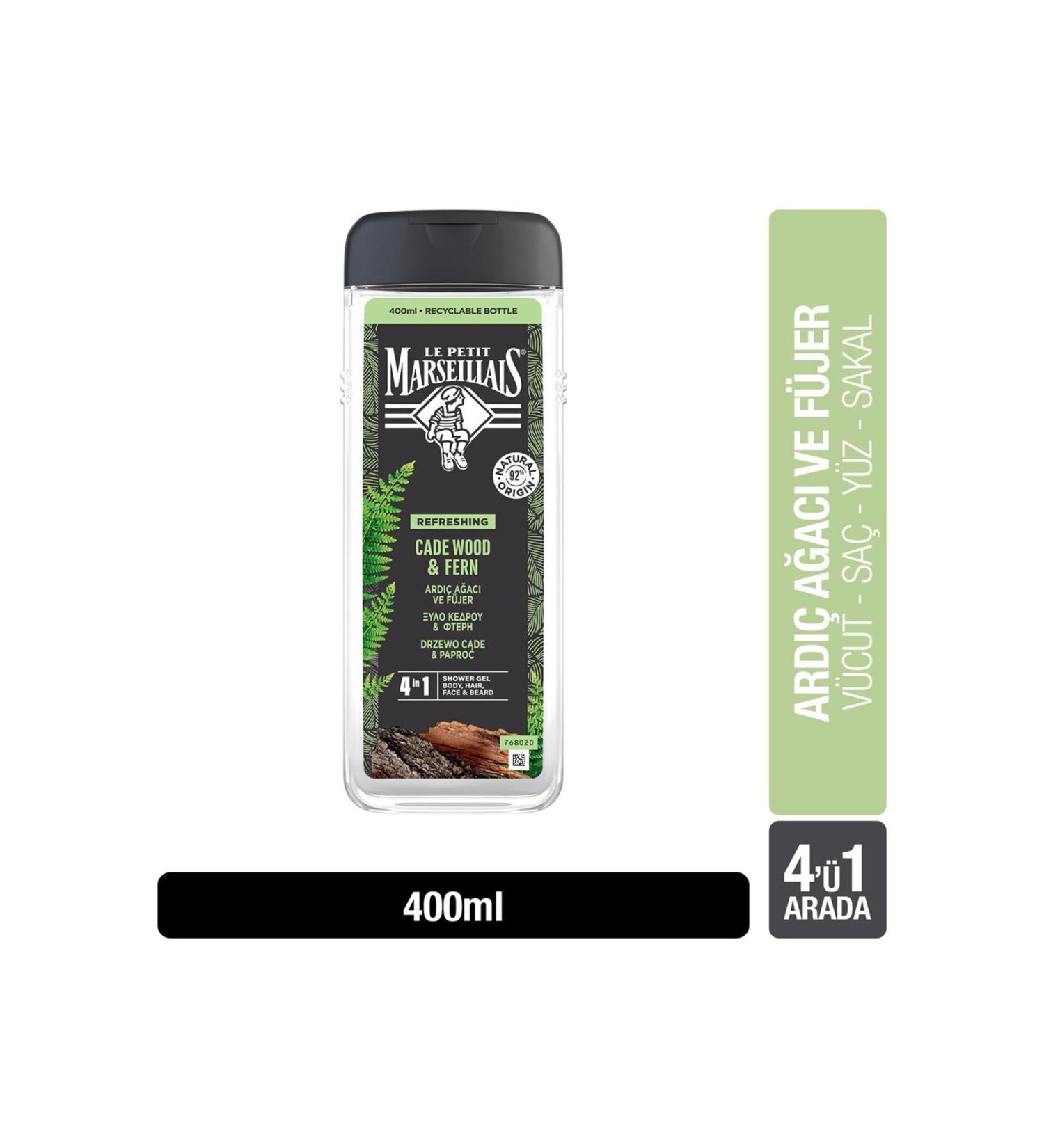 Le Petit Marseillais Men Juniper Tree and Fougere Shower Gel 400 Ml