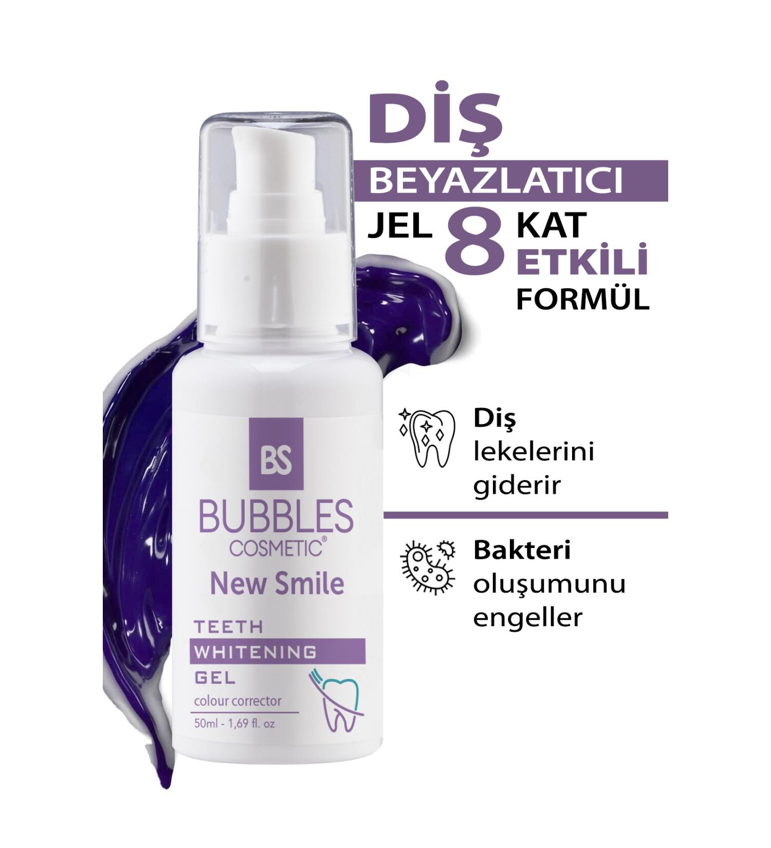 bs bubbles cosmetic Instant Teeth Whitening Gel 8 Times Effective Formula for Perfect Smiles 50ml - Buy Online on GoSupps.com