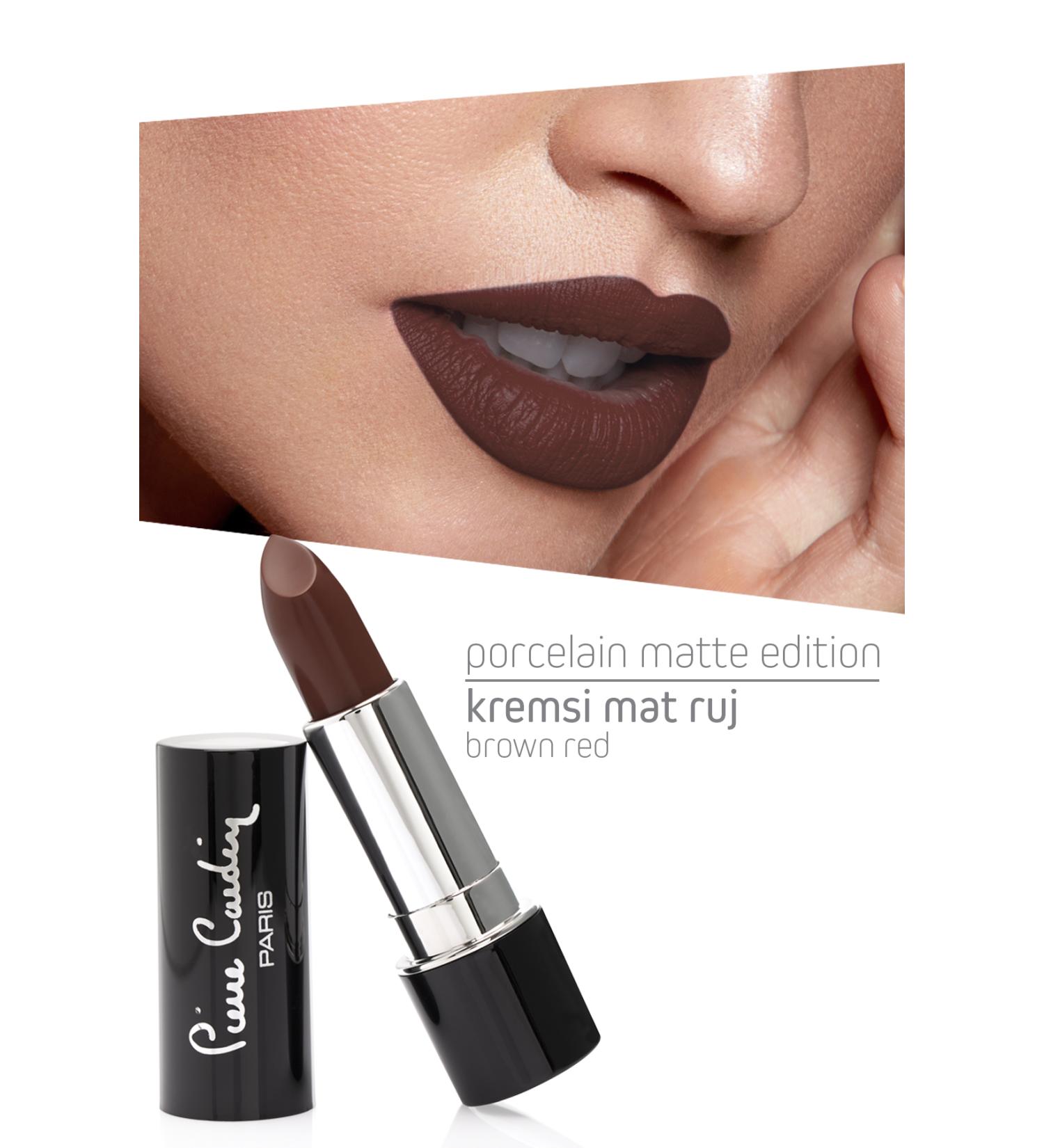 Pierre Cardin Porcelain Matte Edition Lipstick - Brown Red - 218