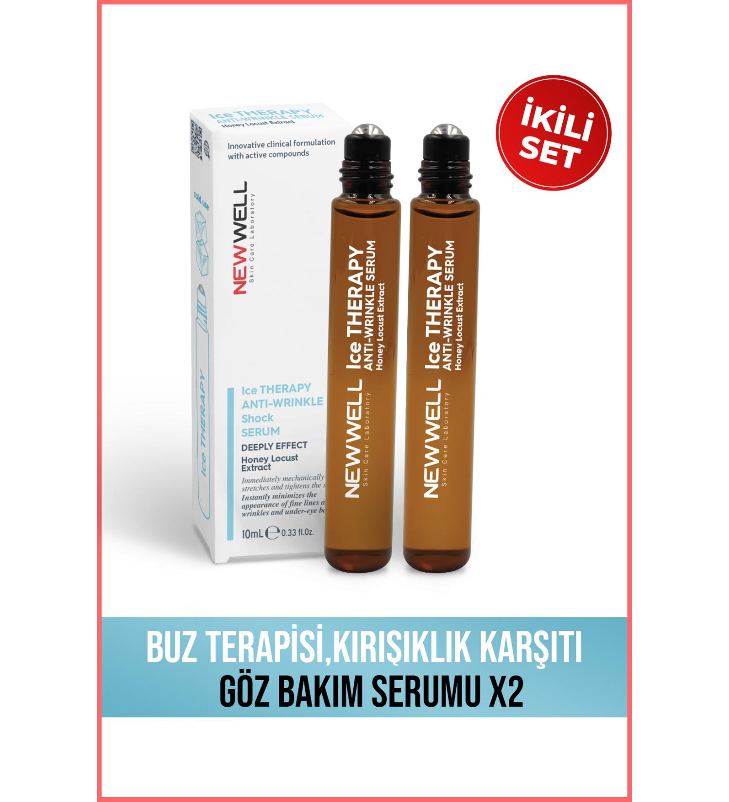 New Well 2 Pieces Ice Therapy Anti-Wrinkle Eye Care Serum 10ML