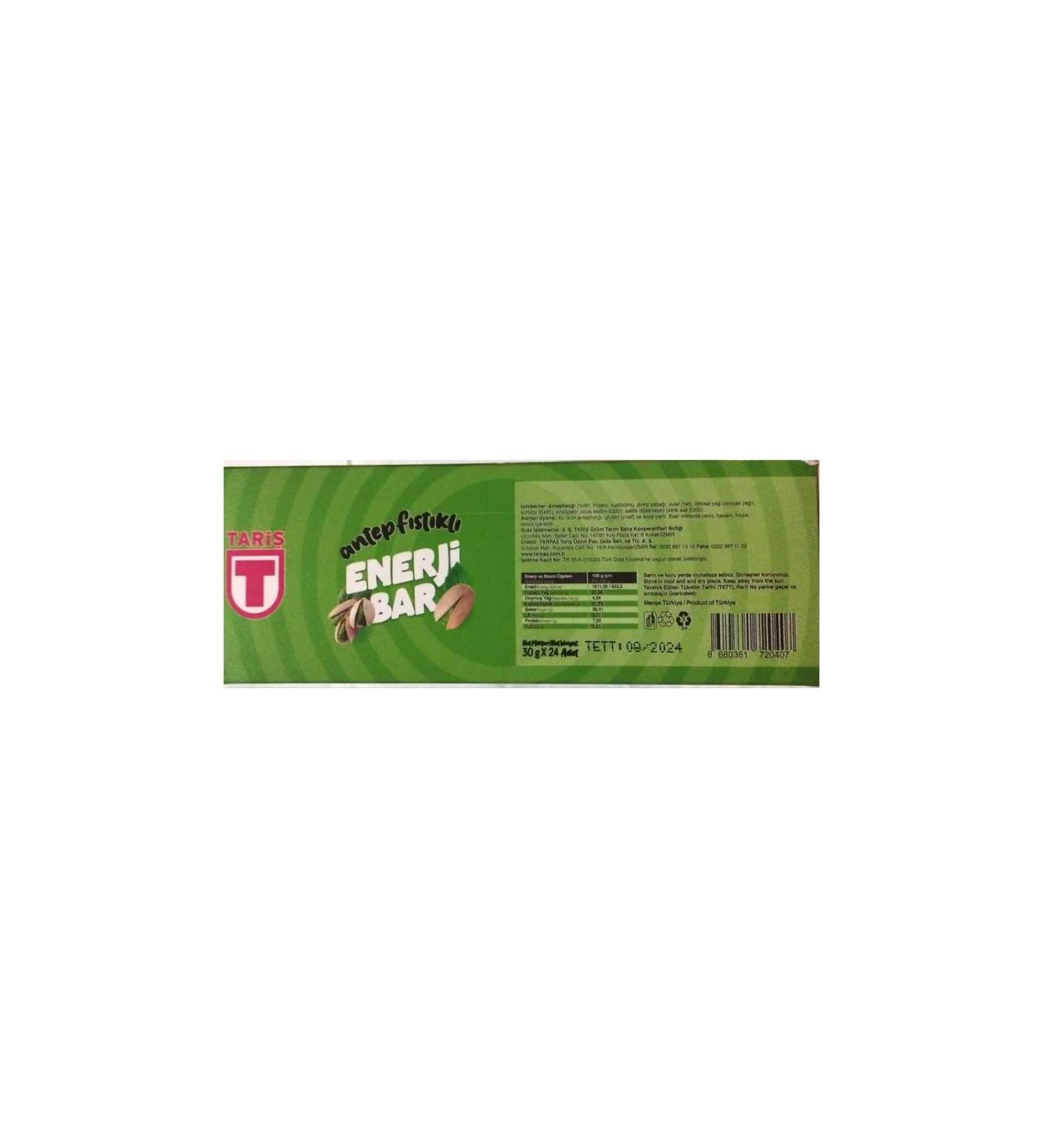 Tari TAR PISTACHIO ENERGY BAR 24X30 GR.